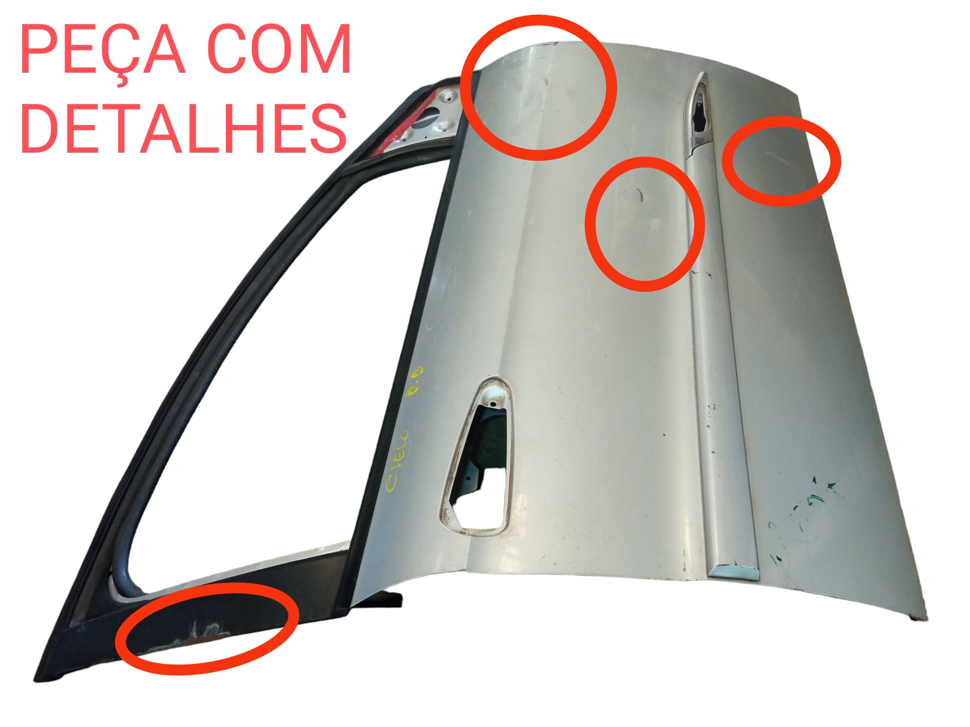 Porta Dianteira Direita Chery Cielo 2010 2011 2012 Original  Dianteira Direito Prata 2