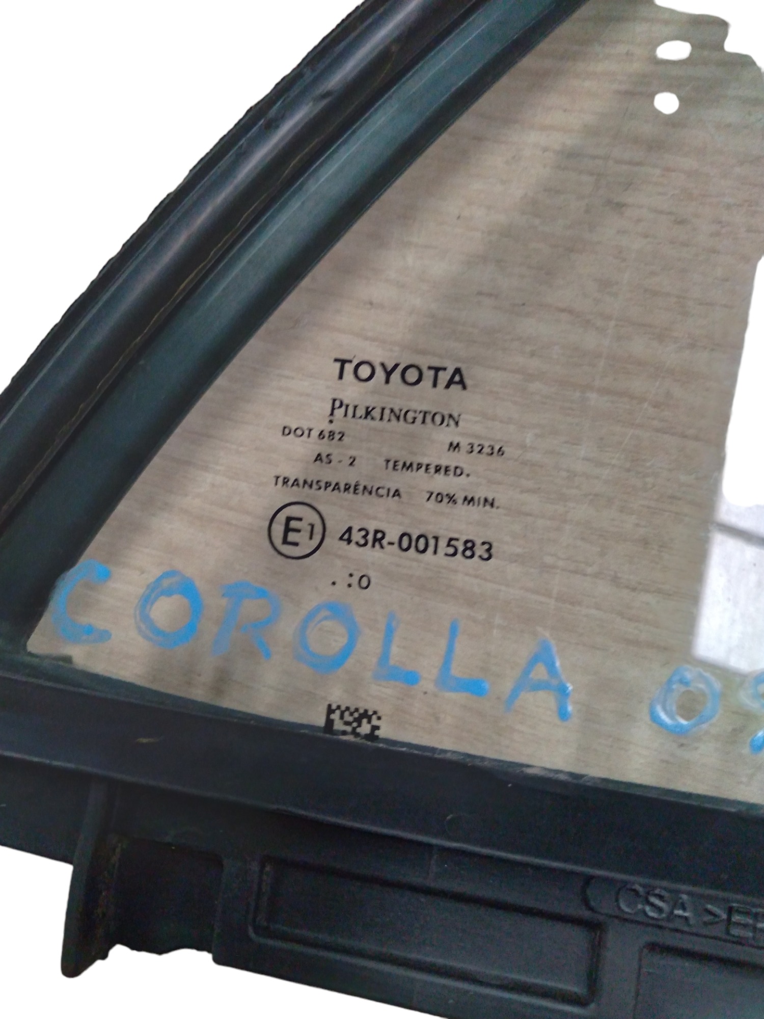 Ventarola Fixo Traseiro Direito Toyota Corolla 2009 2013 2
