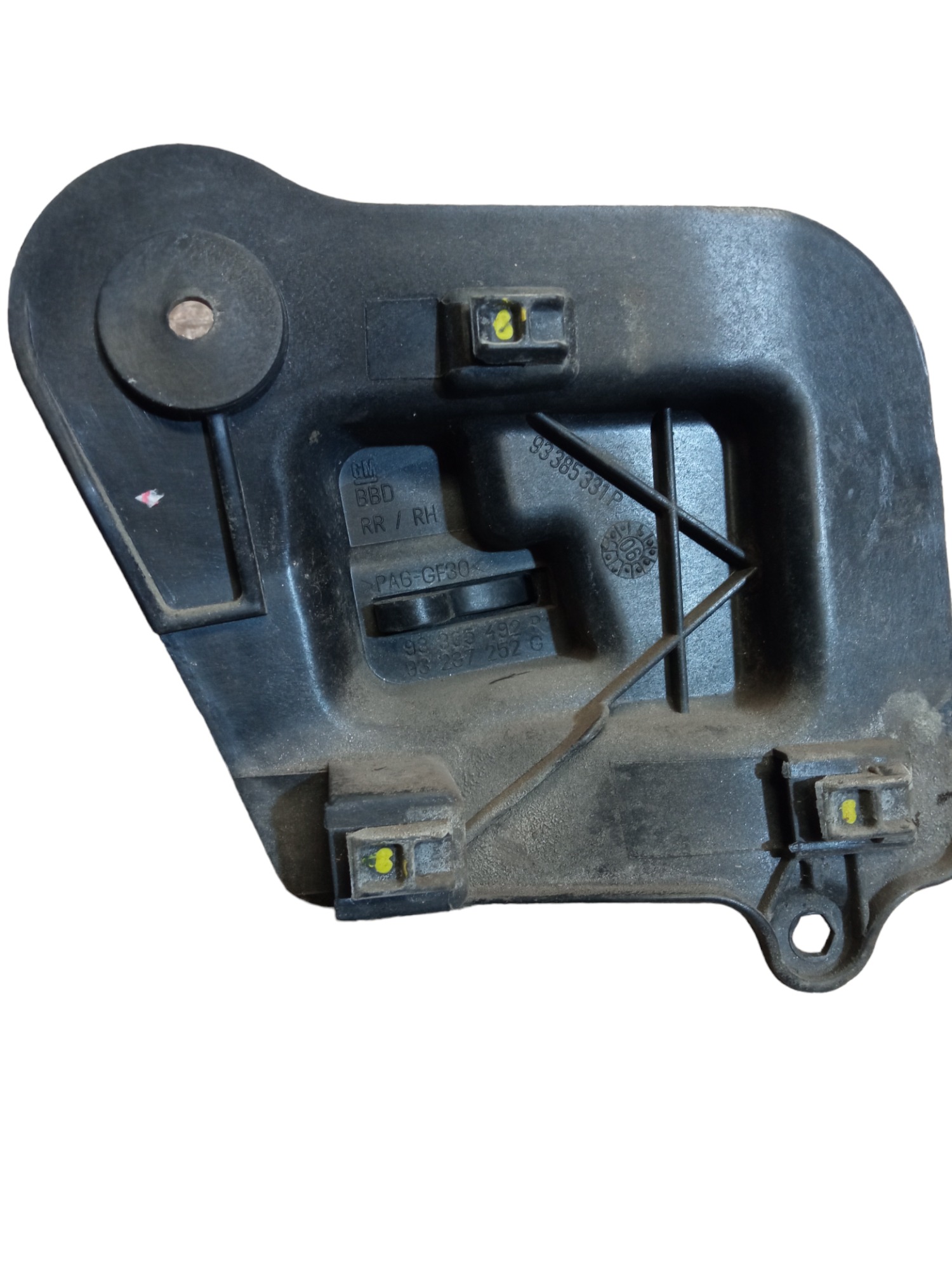 Maçaneta Interna Traseira Direita Chevrolet Meriva 2003/2010 Preto Traseira 2