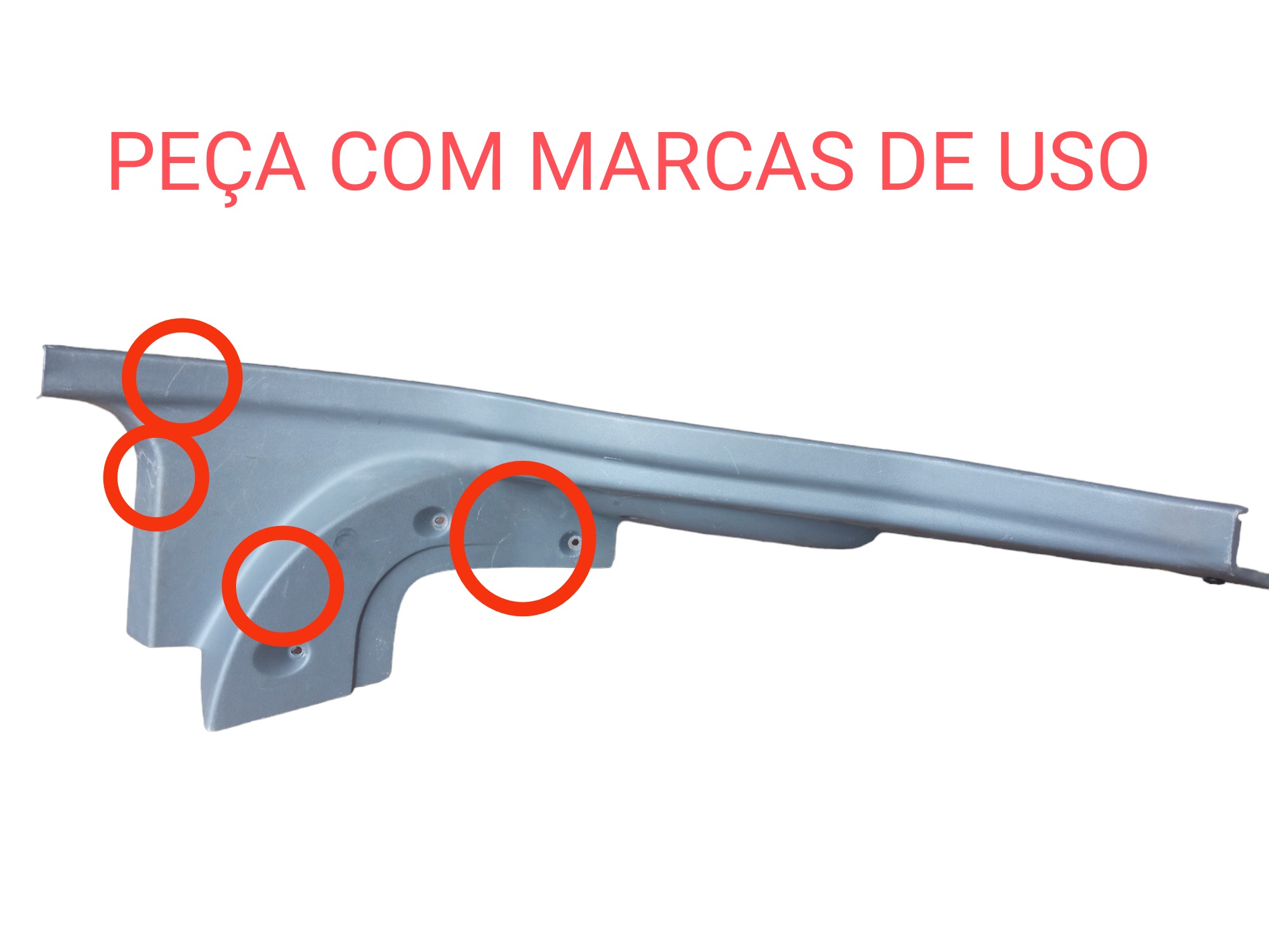 Moldura Acabamento Soleira Traseira Direita Chery Face 2012 Cinza 3