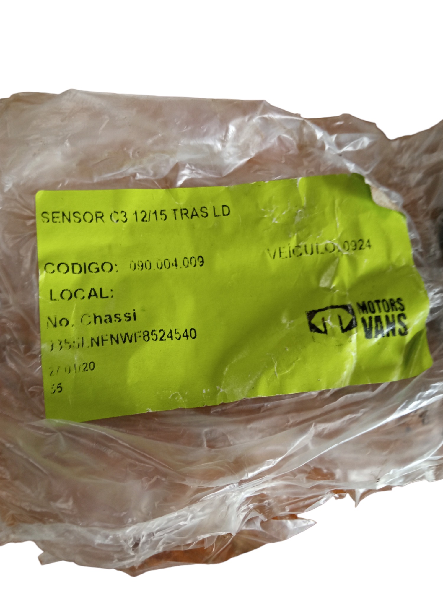 Sensor Abs Traseiro Direito Citroen C3 2012/2015 M.v 5