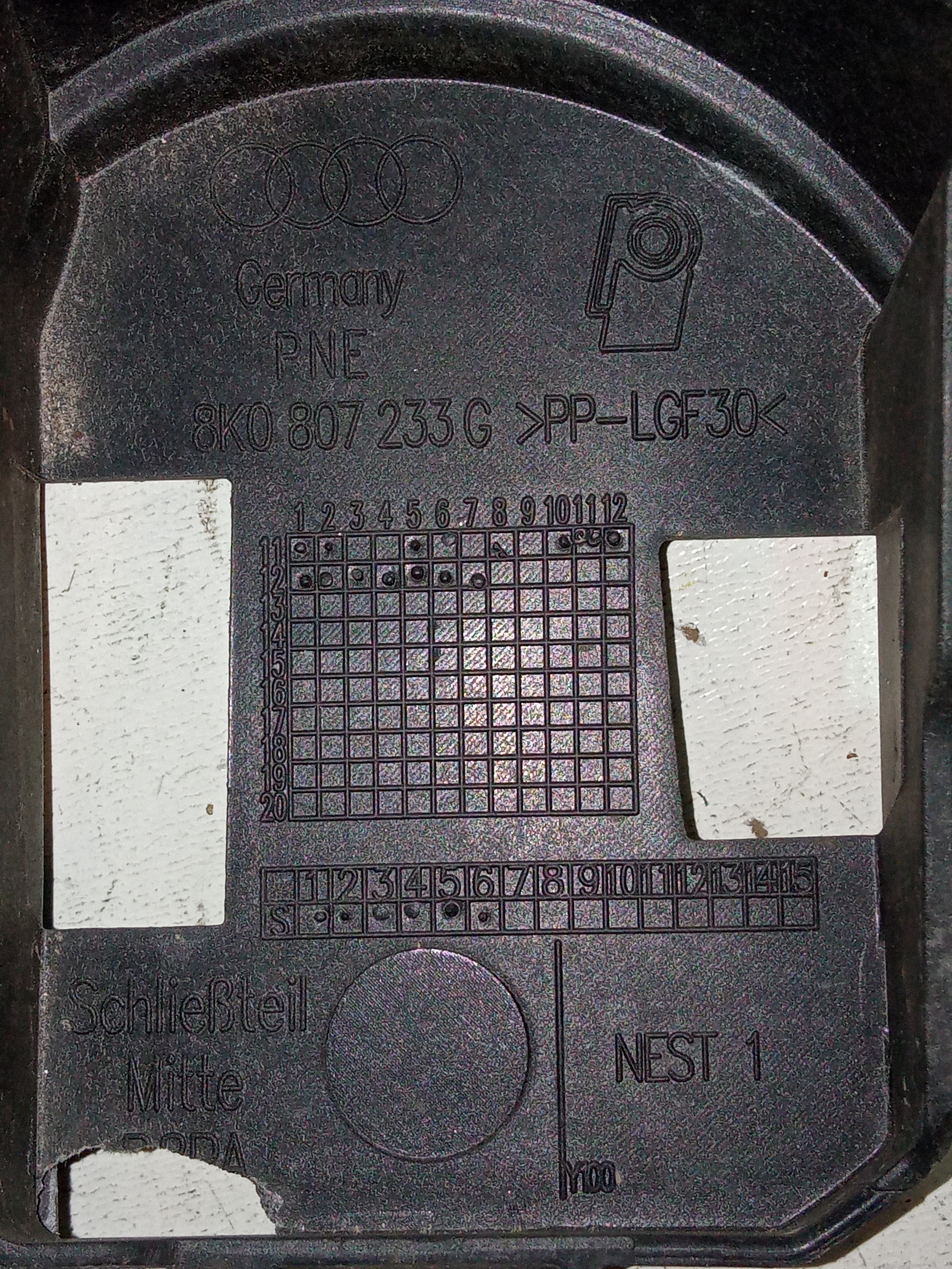Grade Interna Dianteira Superior Radiador Audi A4 2013 2016 Preto Fosco 3