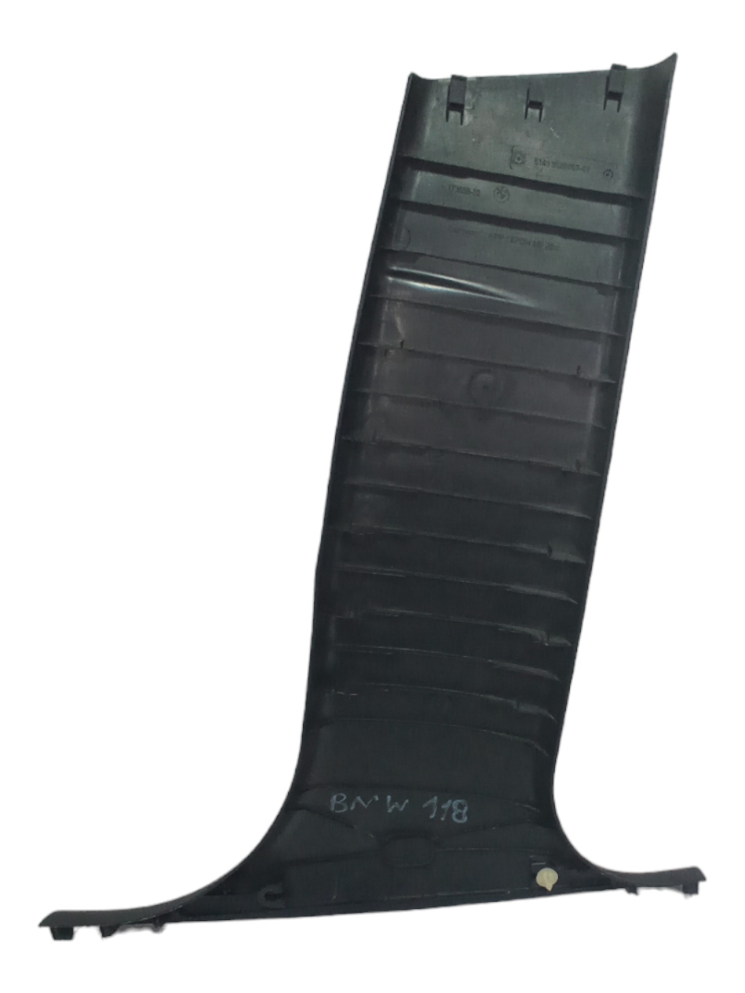 Moldura Acabamento Coluna Central Esquerda Inferior Bmw 118 Preto 3