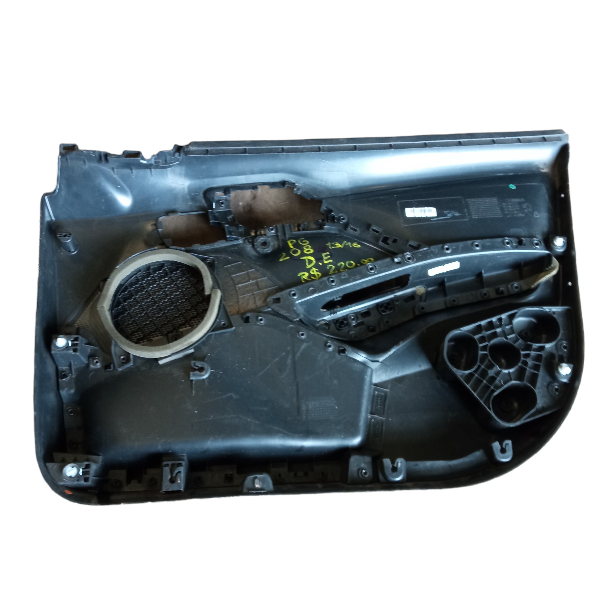 Forro De Porta Dianteiro Esquerdo Peugeot 208 2013/2016 Preto 6
