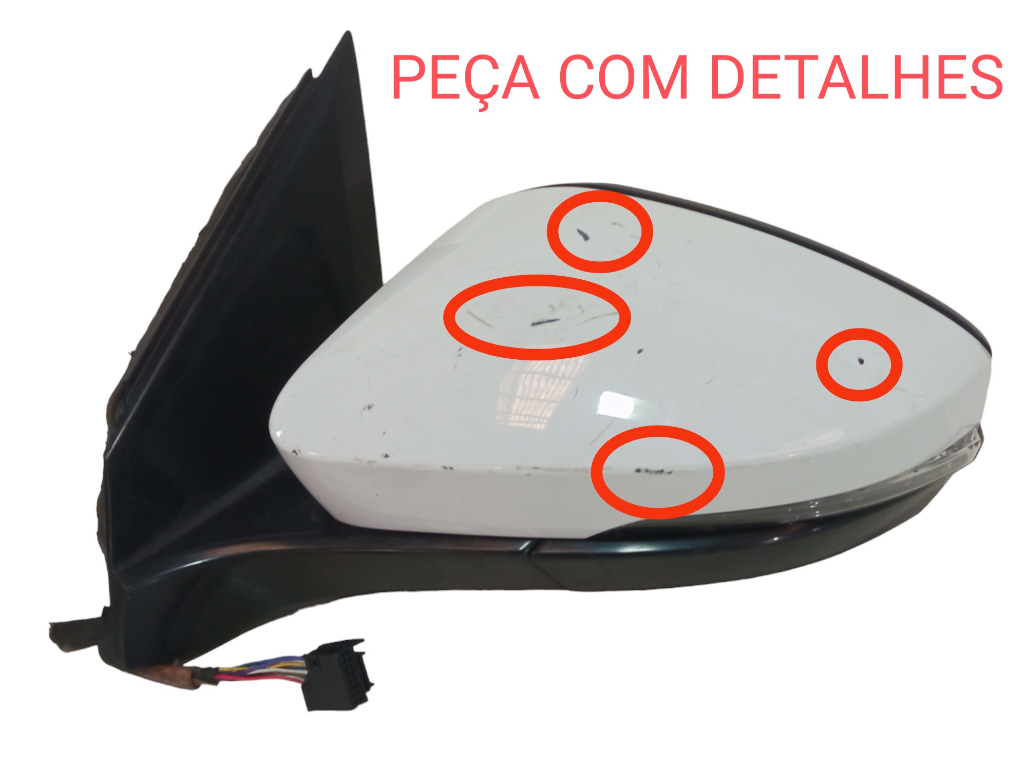 Retrovisor Lado Esquerdo Moldura Tcross 2020 2021 Original 2