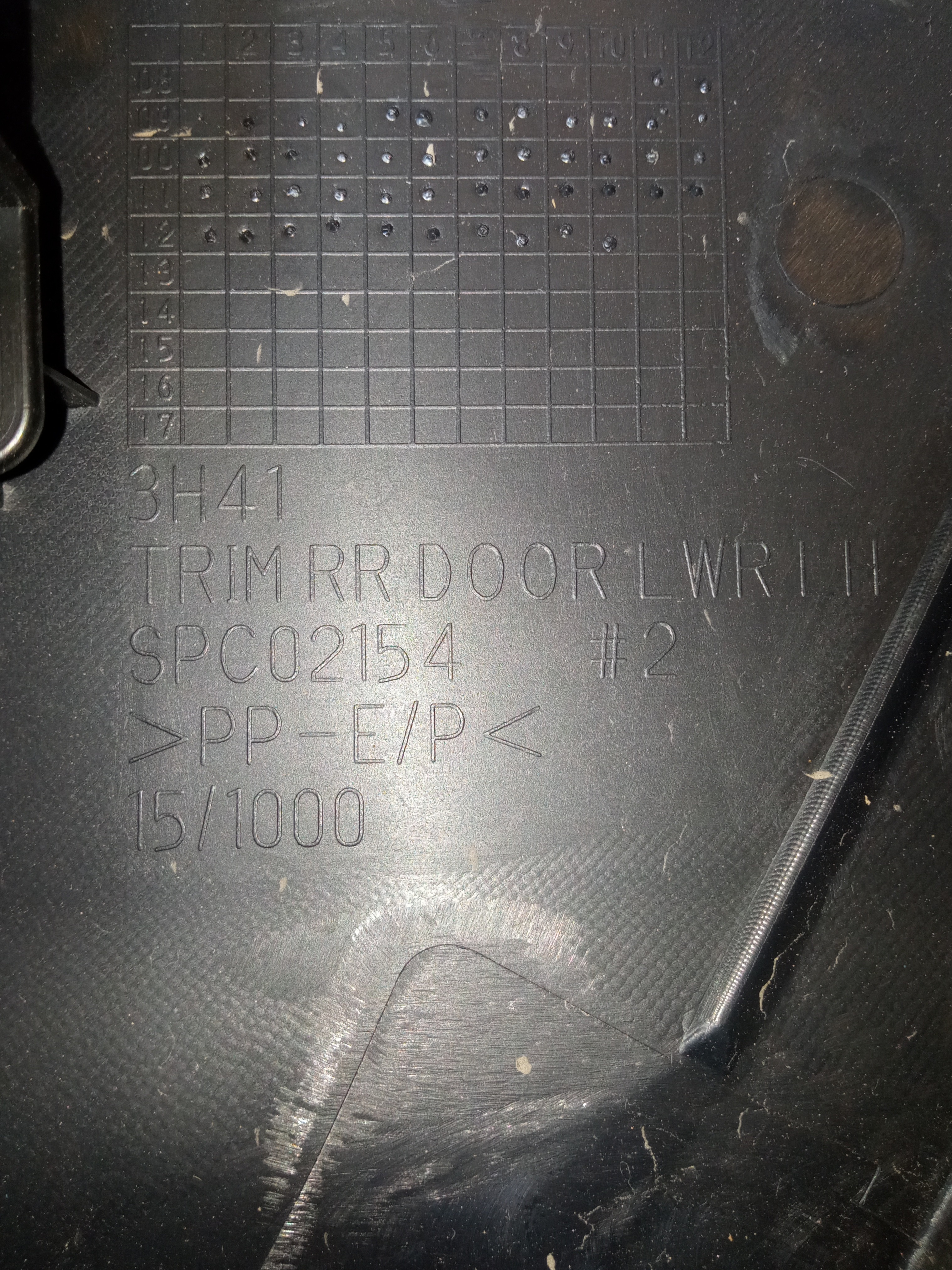 Forro De Porta Traseira Esquerda Lancer 2013 Original Usado Cinza 3
