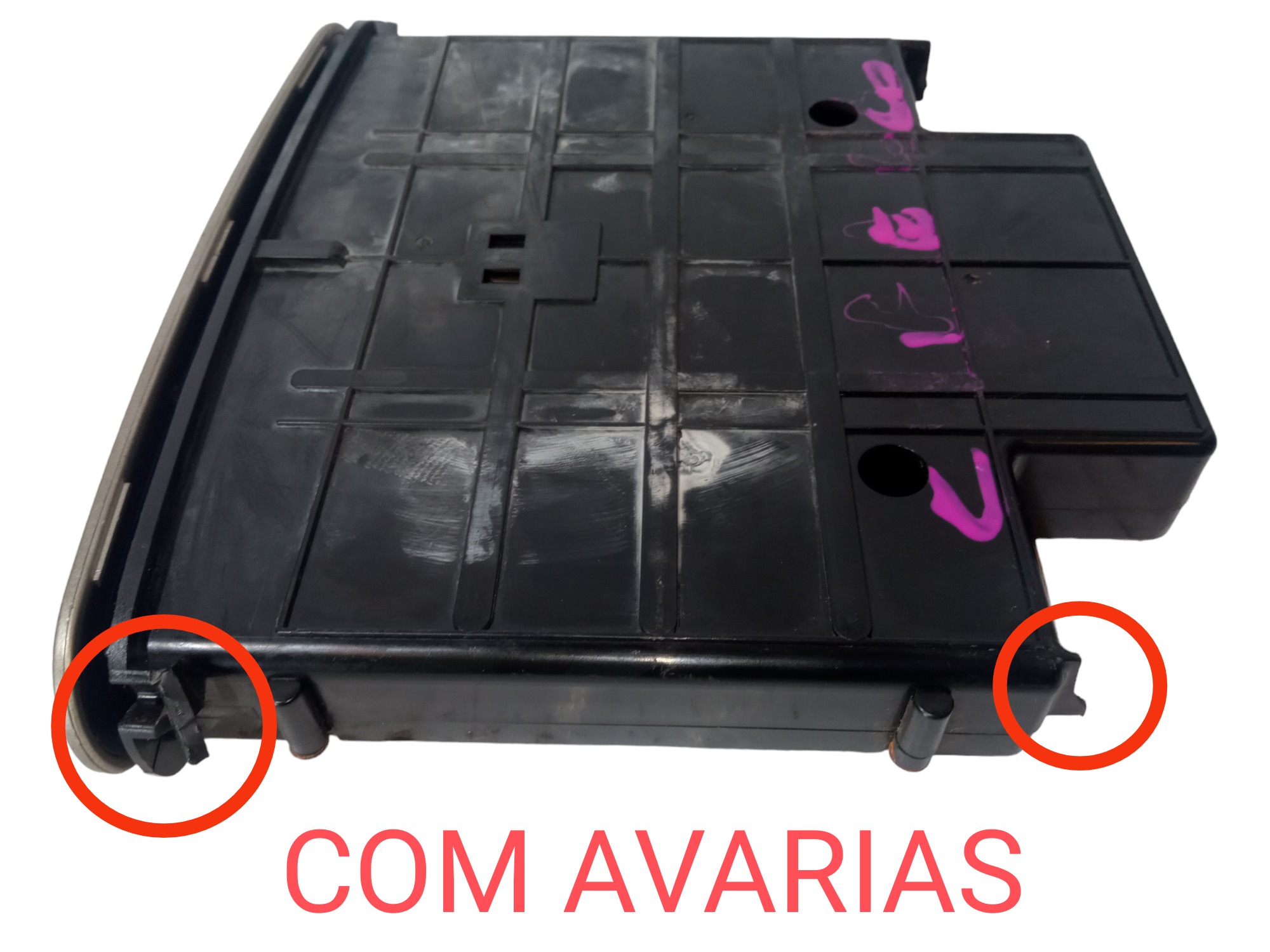 Porta Objetos Trecos Gaveta Painel Central Chery Cielo 2011 Cinza 3