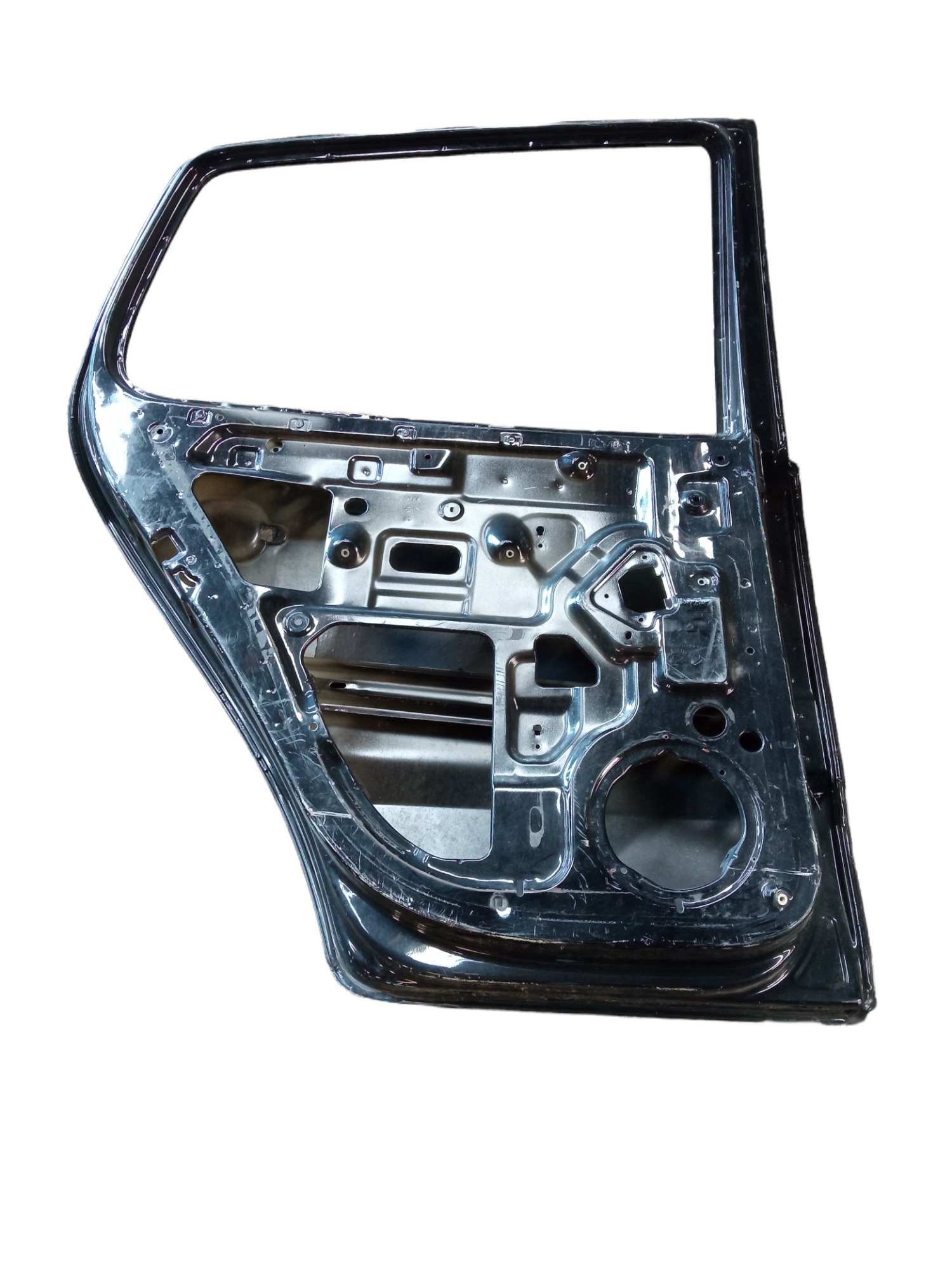Porta Traseira Esquerda Volkswagen Fox 2007 3 Furos Usada Preto 3