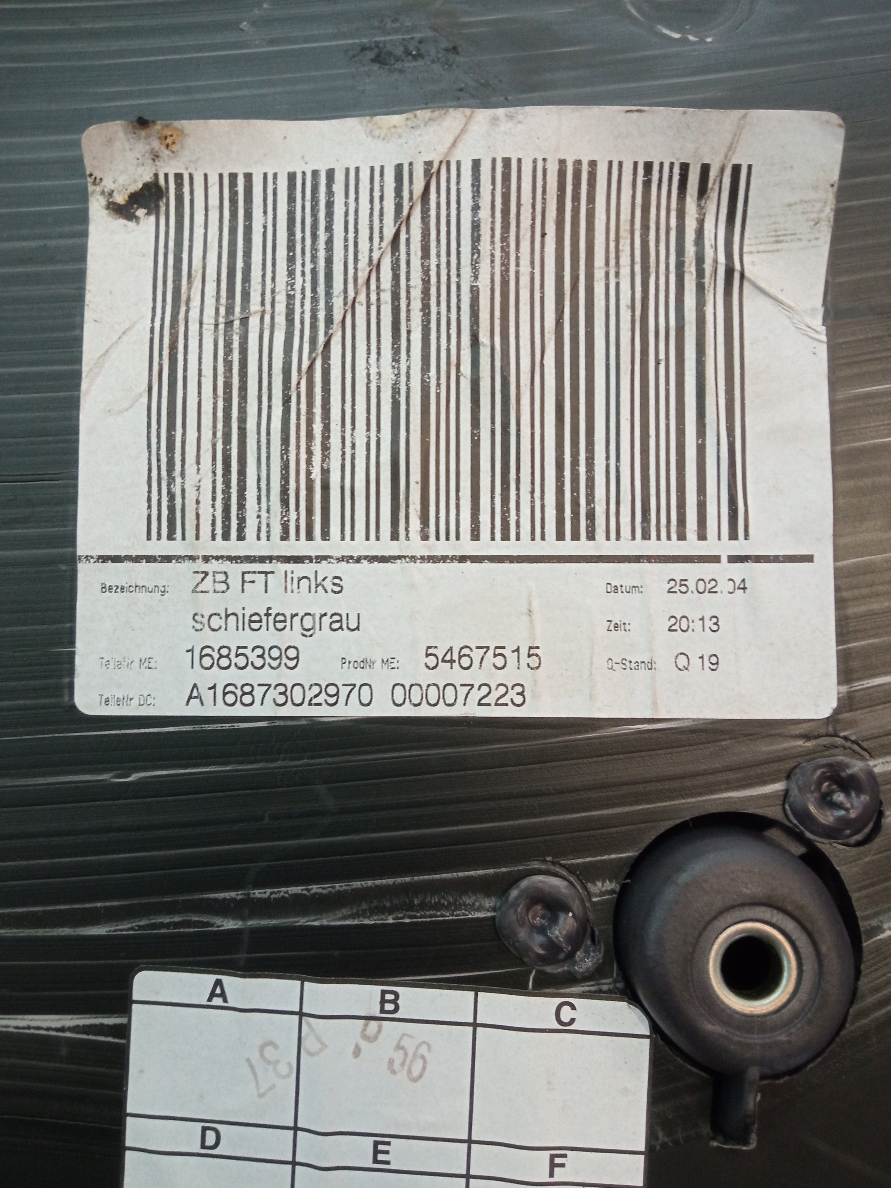 Forro Porta Traseira Esquerda Mercedes Classe A 160 190 2002 Cinza 3