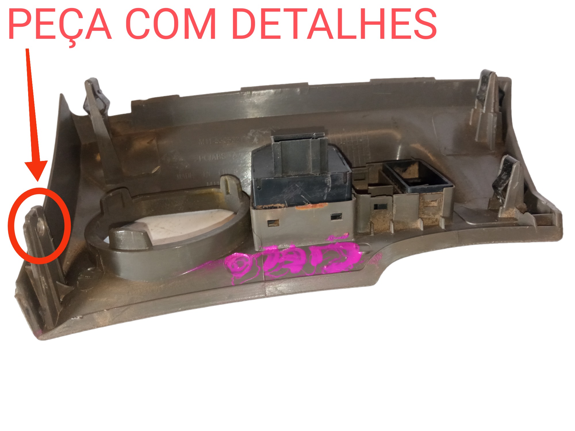 Moldura Acabamento Comando Retrovisor Farol Chery Cielo 2011 2