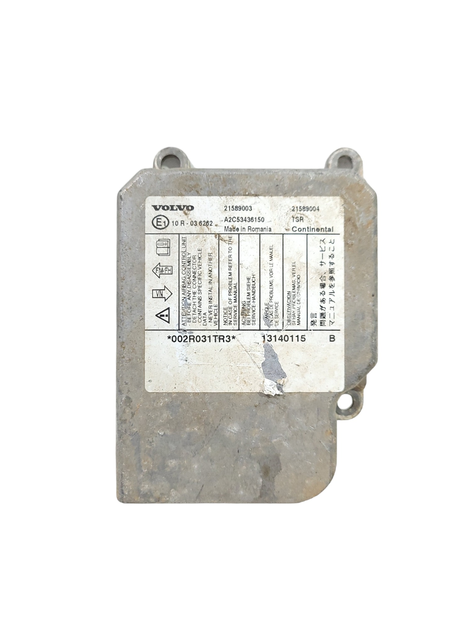 Módulo Airbag Volvo 21589003 4