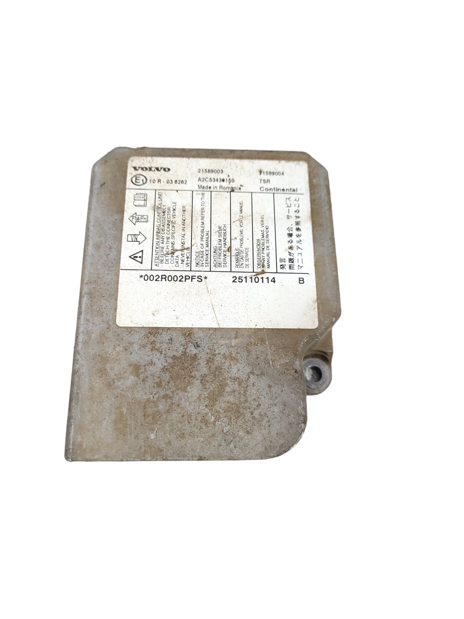 Módulo Airbag Volvo 21589003 4