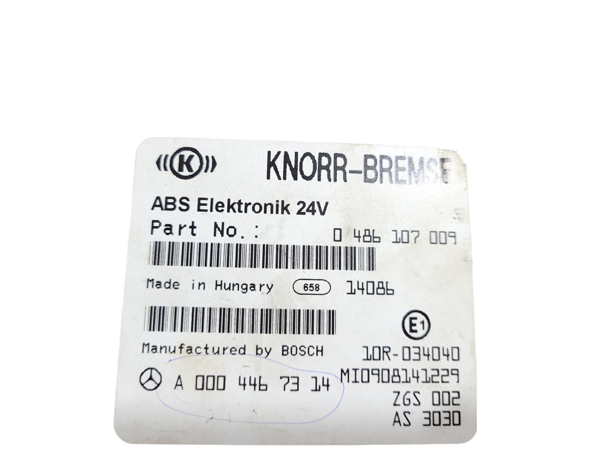 Módulo Abs M. Benz Axor 2644 2014 – A0004467314 – Br Truck Peças