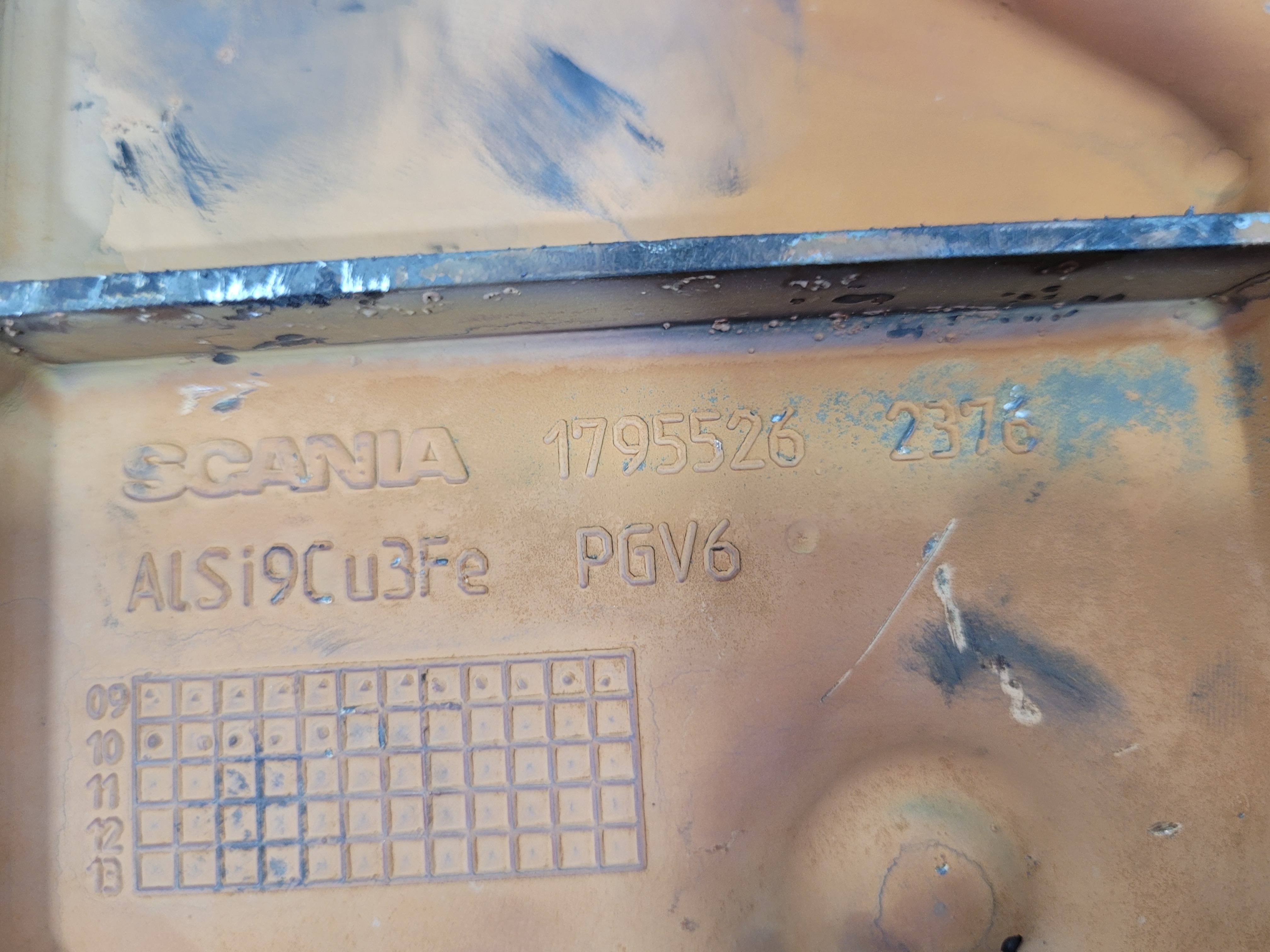 Tampa Radiador Óleo Scania 1795526 5