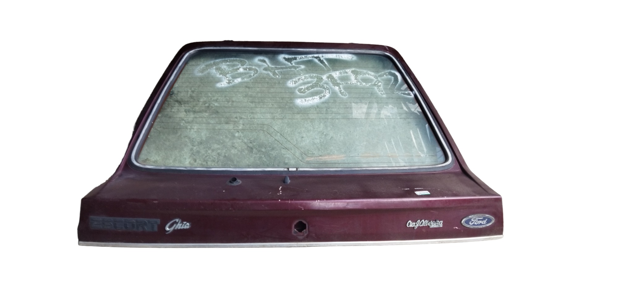 Tampa Traseira Porta Mala Ford Escort 1988 S/vidro Vinho 5