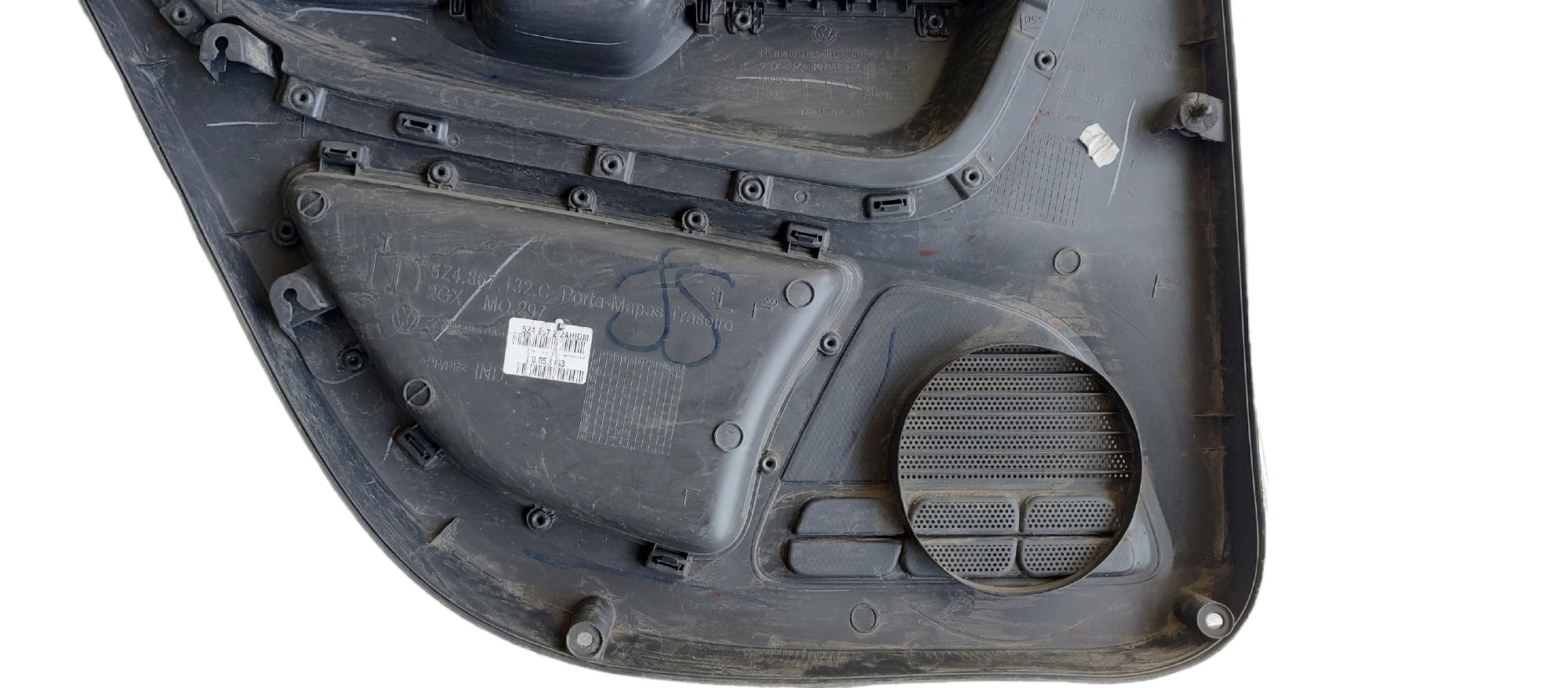 Forro De Porta Traseiro Direito Vw Crossfox 2009 Cinza 5