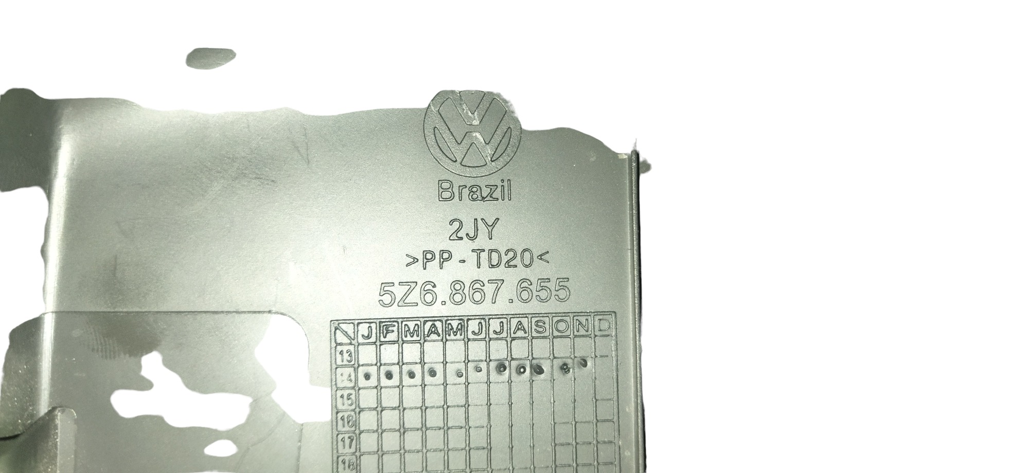 Moldura Tampa Traseira Lado Esquedo Vw Fox Preto 3