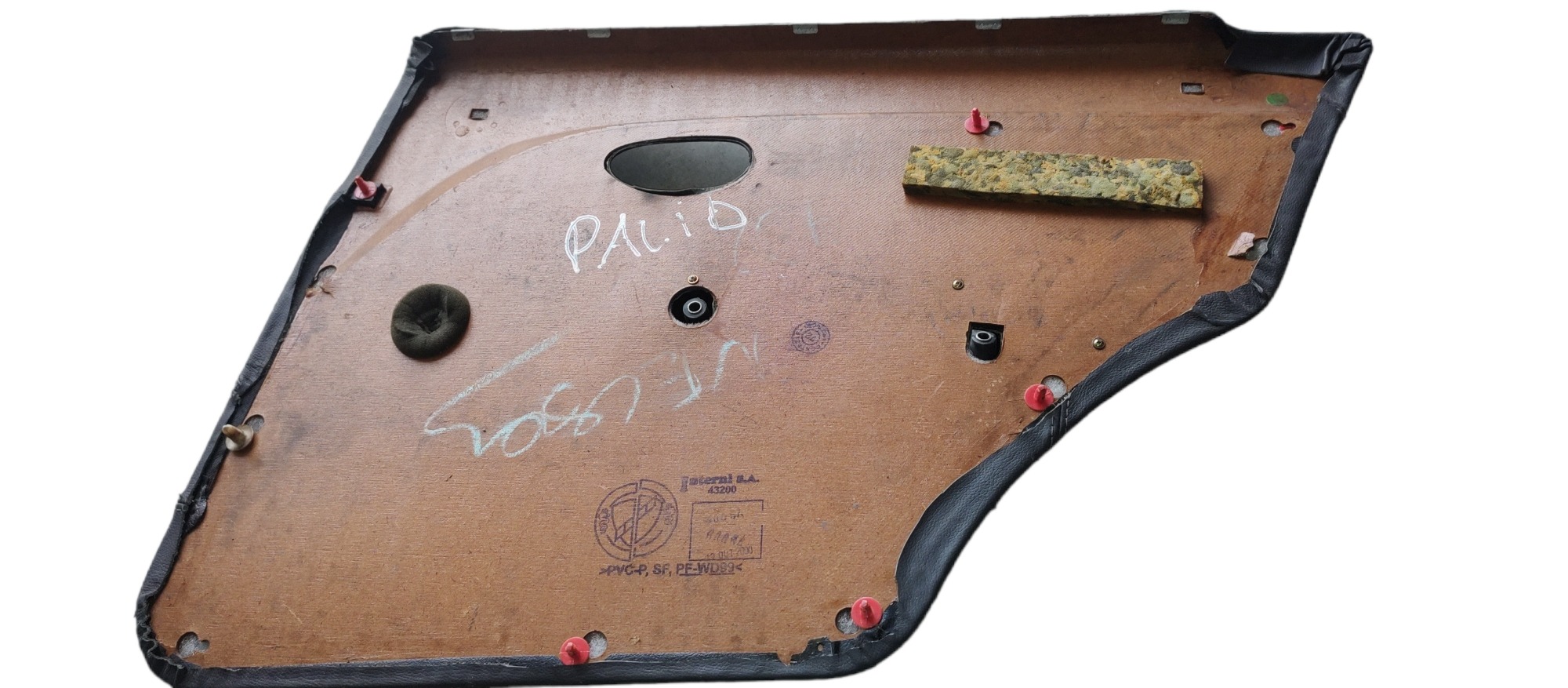 Forro De Porta Traseira Esquerda Fiat Palio Fiasa 4p Cinza 4