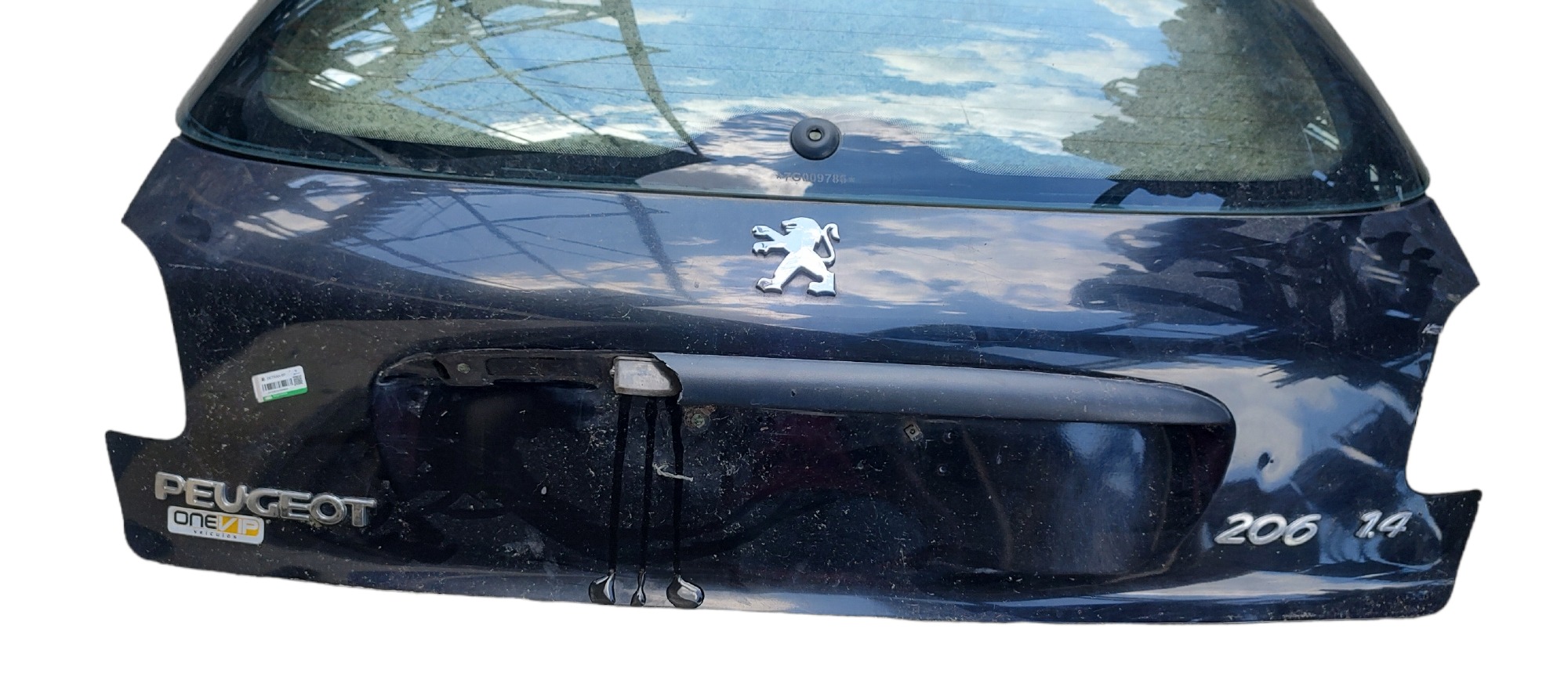 Tampa Traseira Porta Mala Peugeot 206 2007 Sem Vidro Azul 2