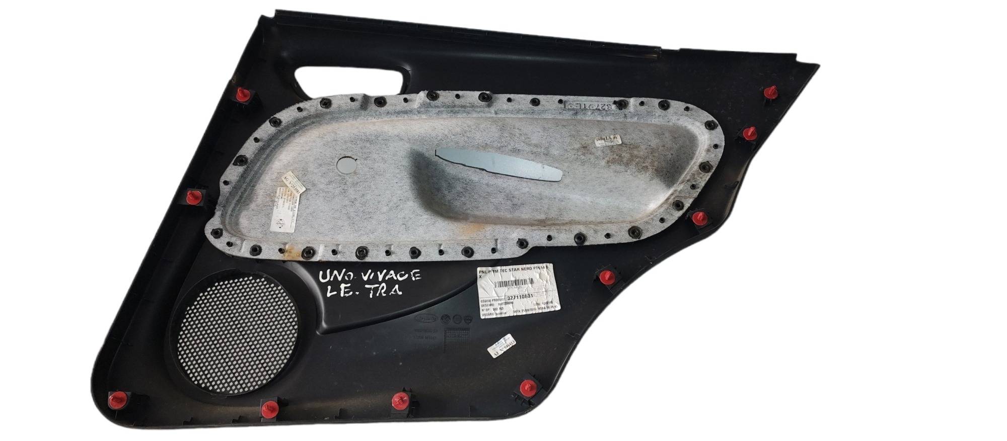 Forro De Porta Traseira Esquerda Fiat Uno Vivace 2015 C/deta Preto 2