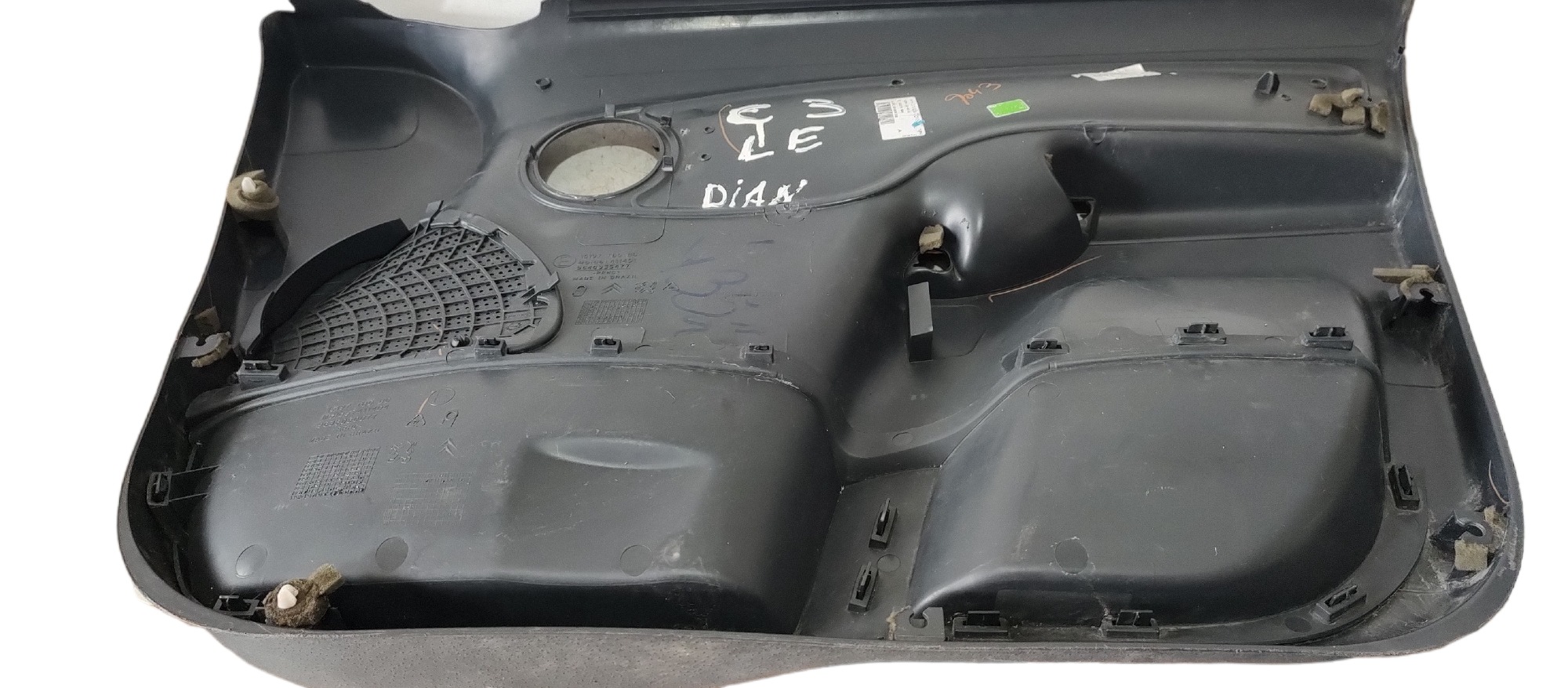 Forro De Porta Dianteira Esquerda Citroen C3 Preto 4
