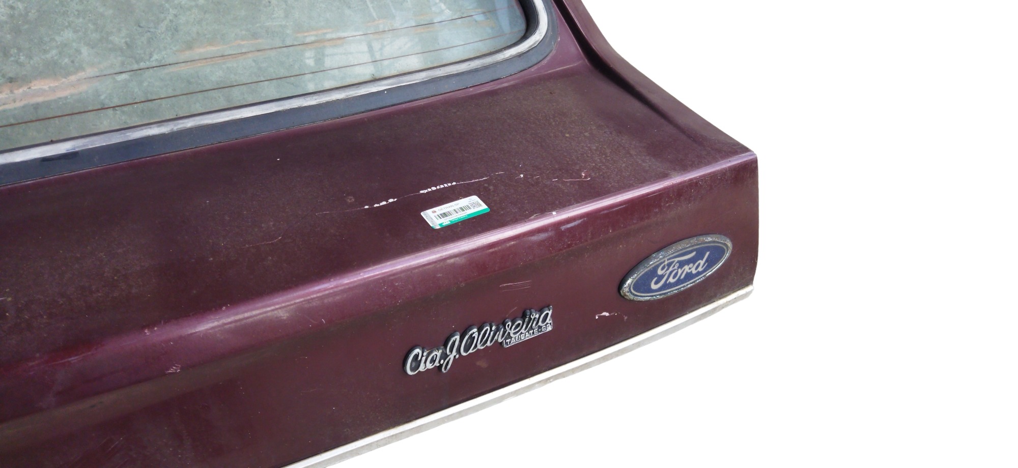 Tampa Traseira Porta Mala Ford Escort 1988 S/vidro Vinho 7