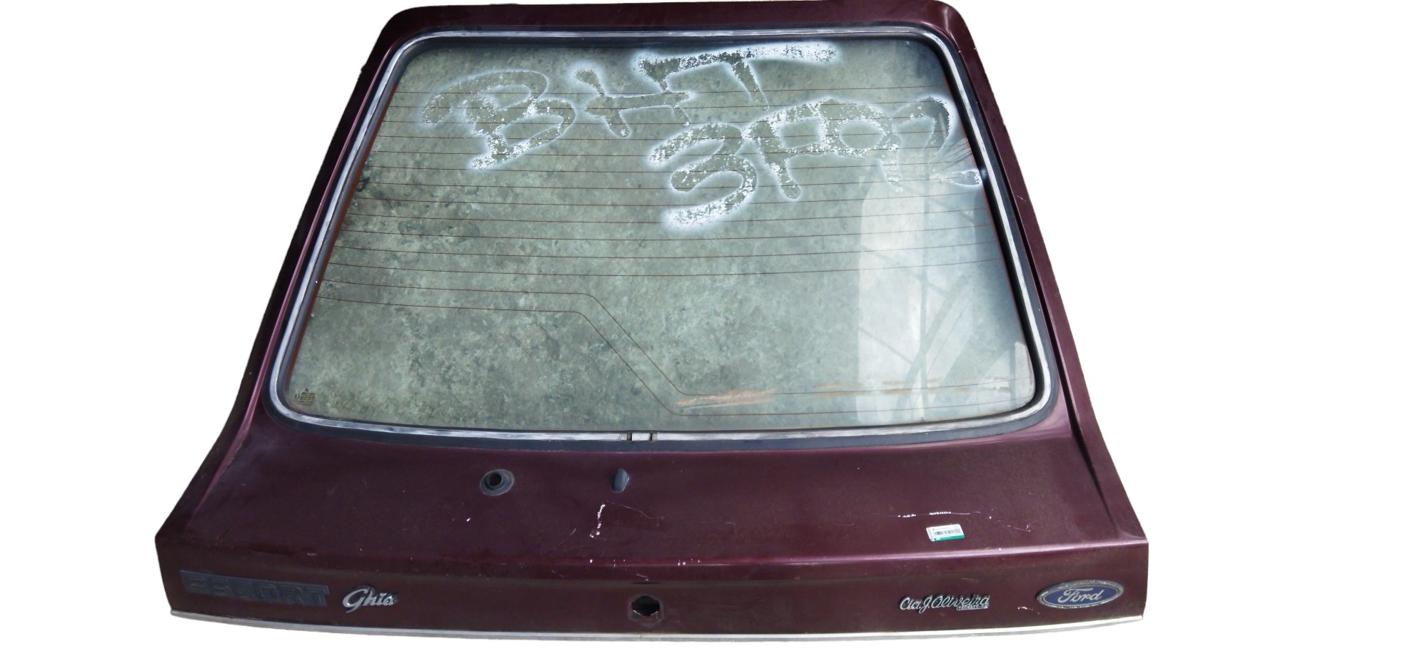 Tampa Traseira Porta Mala Ford Escort 1988 S/vidro Vinho 1