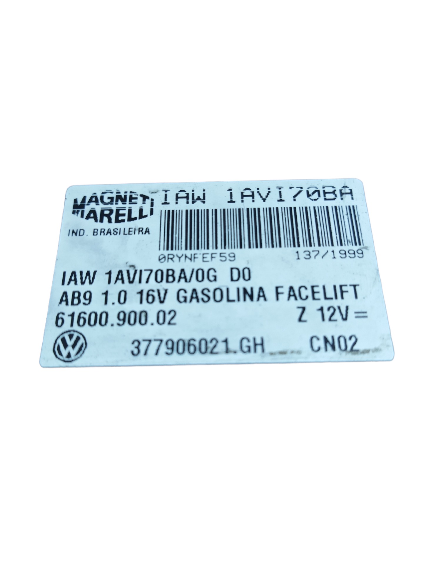 Módulo Injeção Vw Gol Parati 1.0 16v Gasolina 2000 4