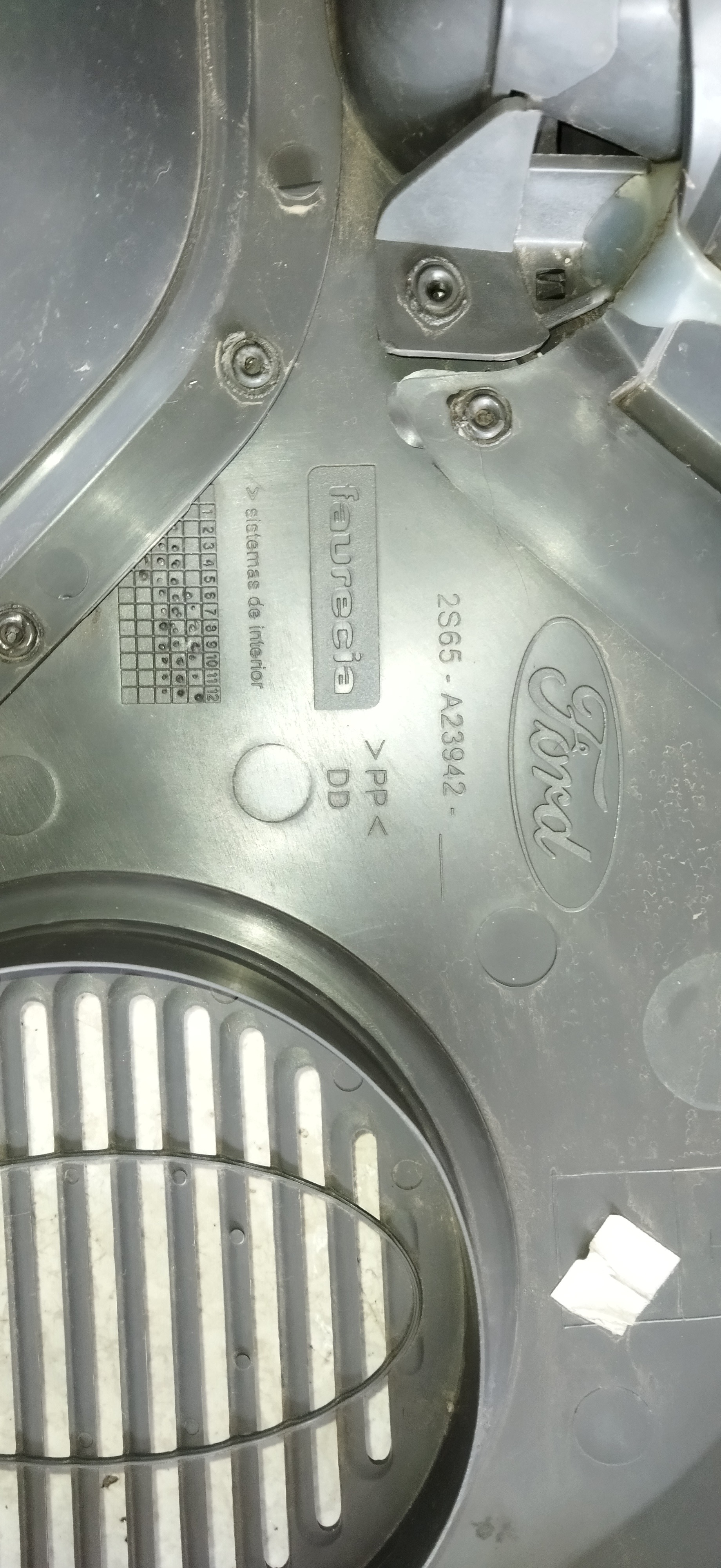 Forro Porta Dianteira Direita Ford Fiesta 4 Portas  Cinza 6