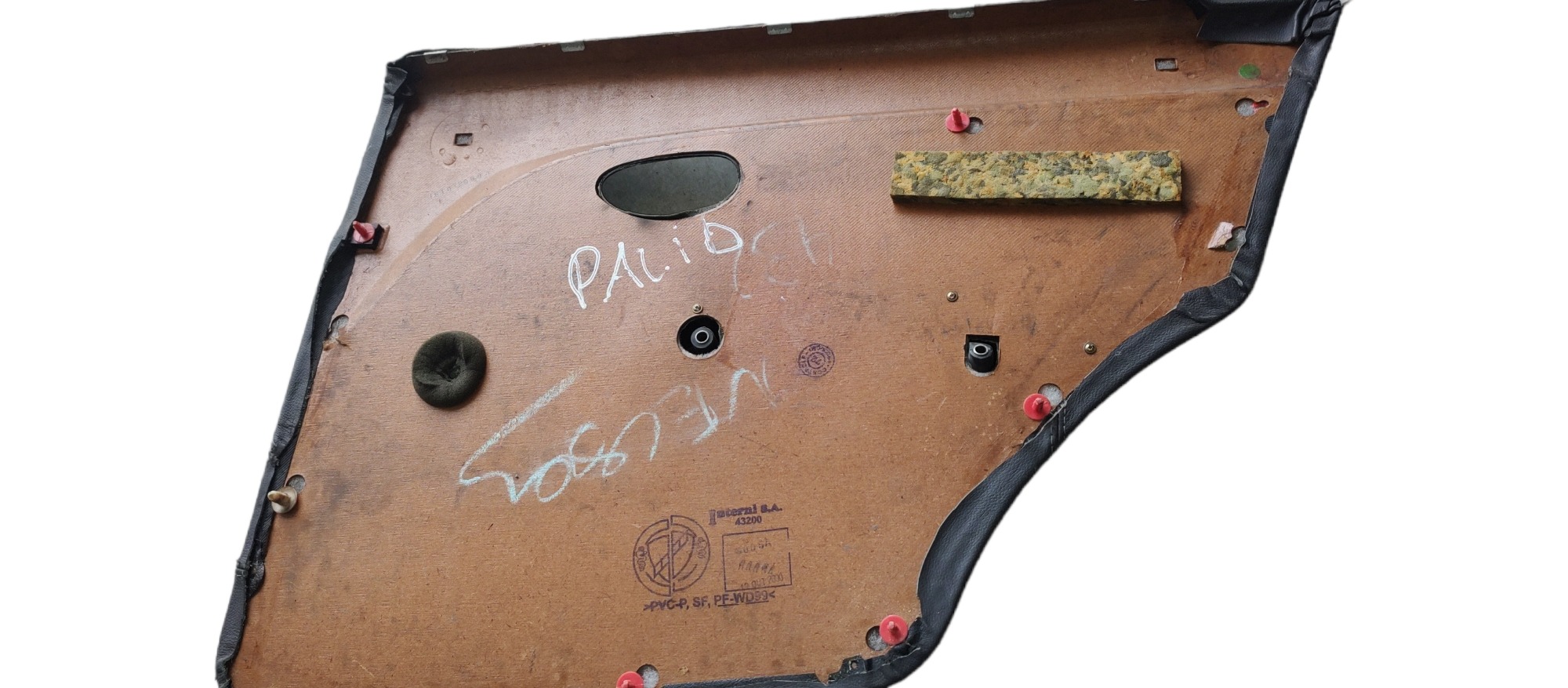 Forro De Porta Traseira Esquerda Fiat Palio Fiasa 4p Cinza 3
