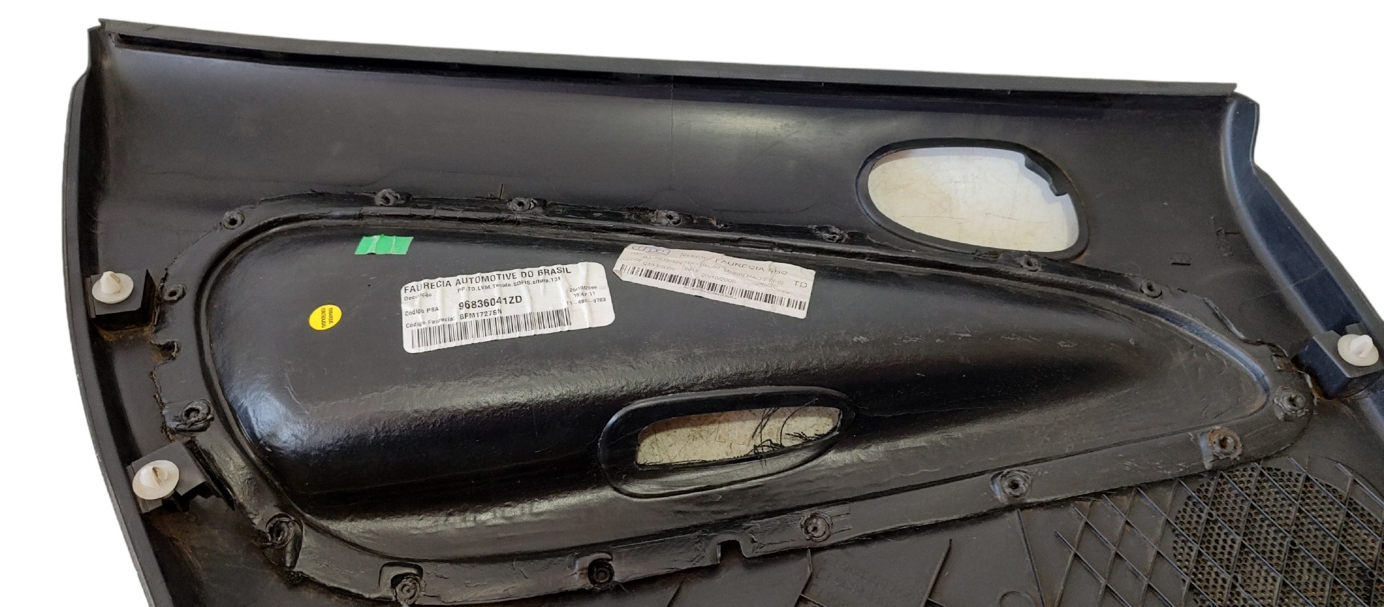Forro De Porta Traseira Direita Peugeot 206 Preto 5