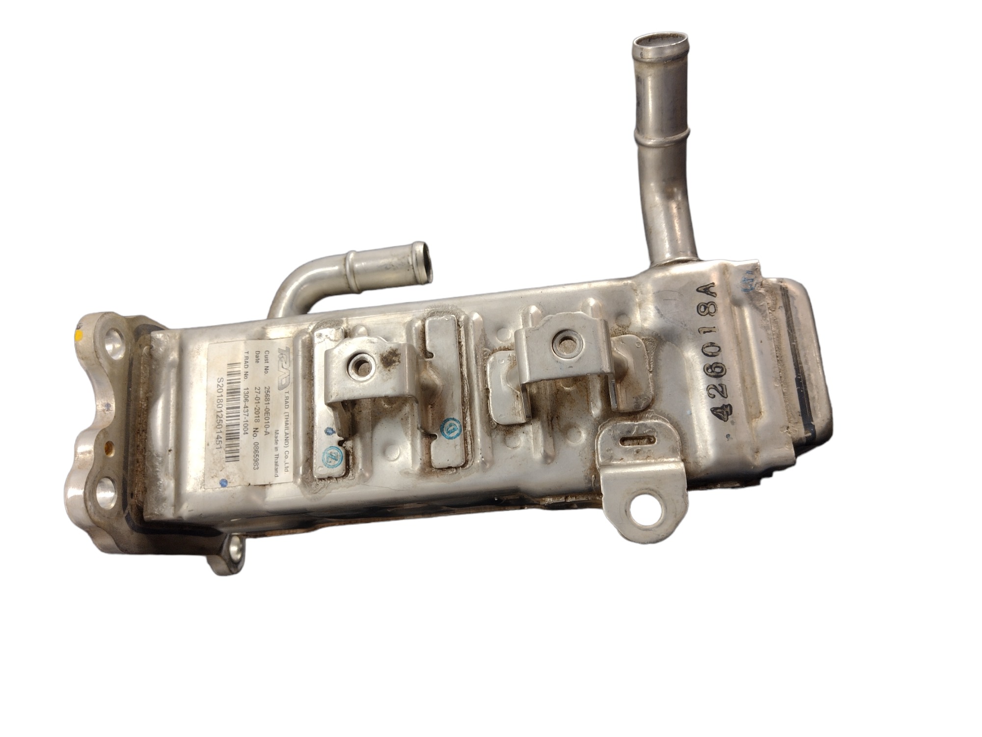 Resfriador Da Válvula Egr Toyota Hilux 2019 25681-0e010-a 2