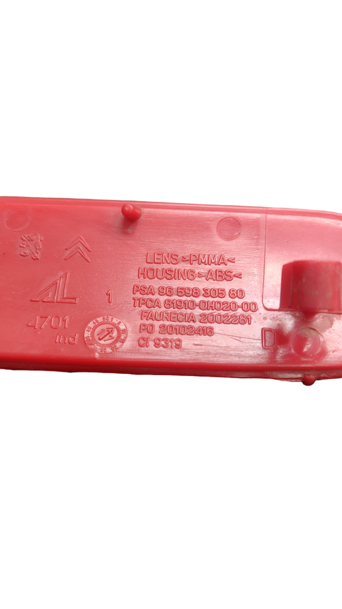 Refletor Olho De Gato T.d Peugeot Expert 2021 Vermelho 5
