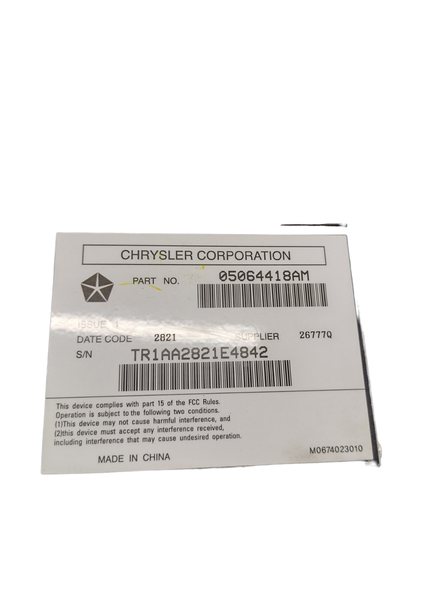 Módulo Amplificador Dodge Ram 2012 05064418am 5