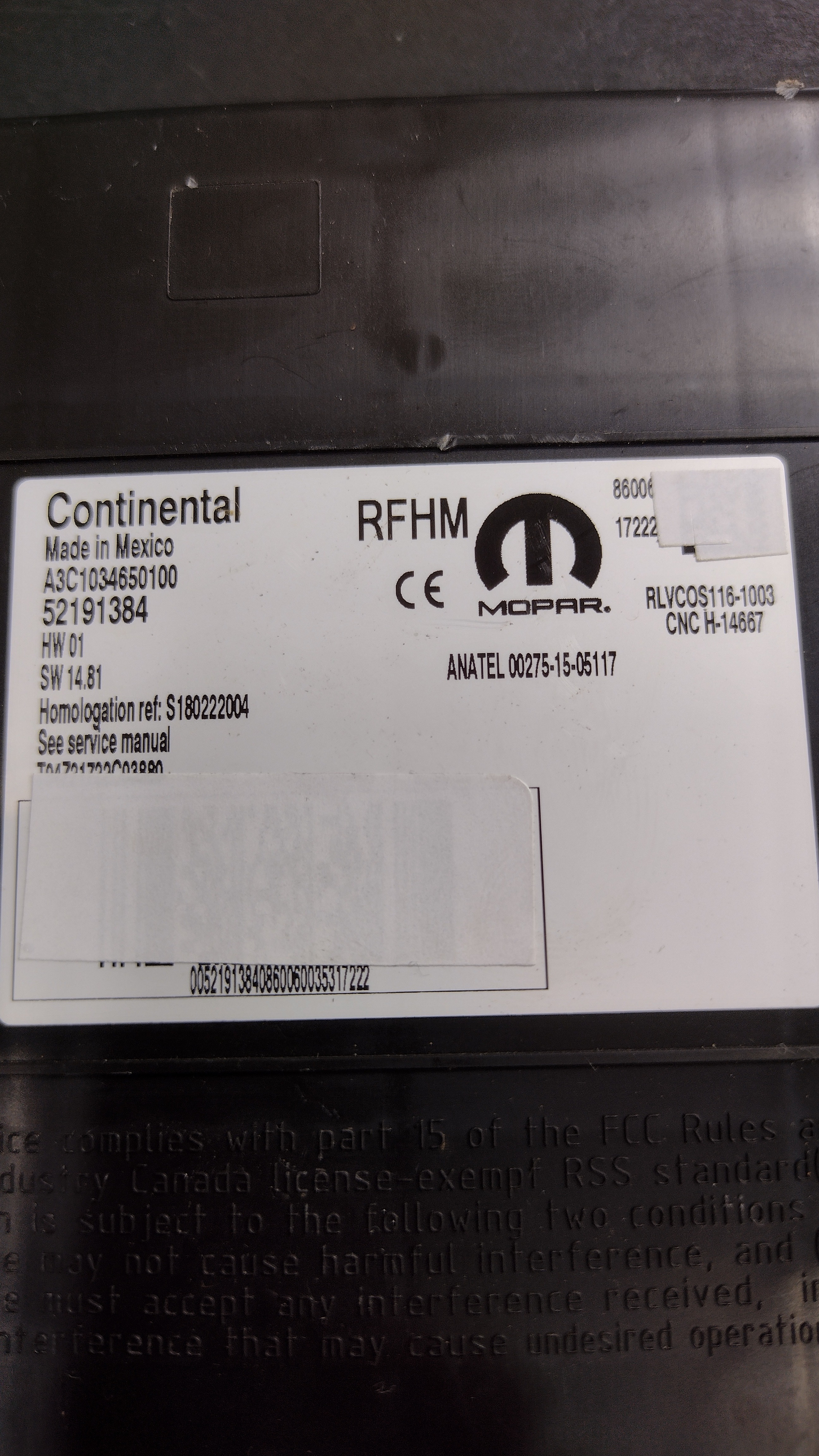 Módulo Rfhm Jeep Renegade 1.3 Turbo Flex 2022 5