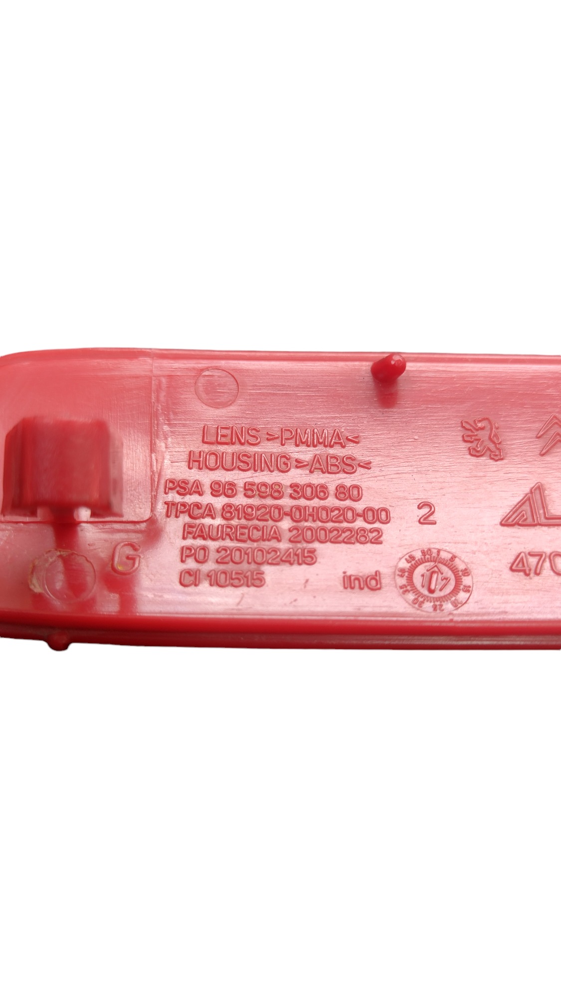 Refletor Olho De Gato T.e Peugeot Expert 2021 Vermelho 5