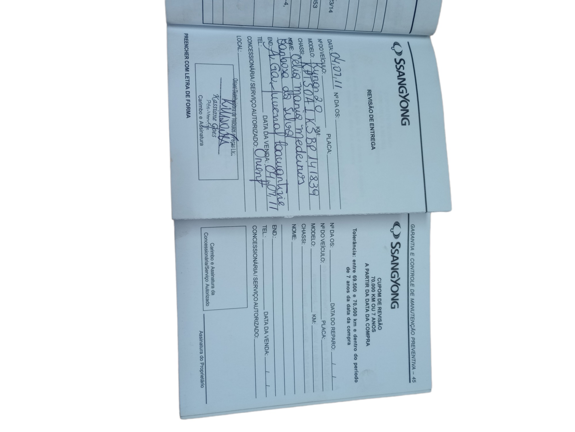 Manual Do Proprietário Ssangyong Kyron 2.0 Diesel 2010 8