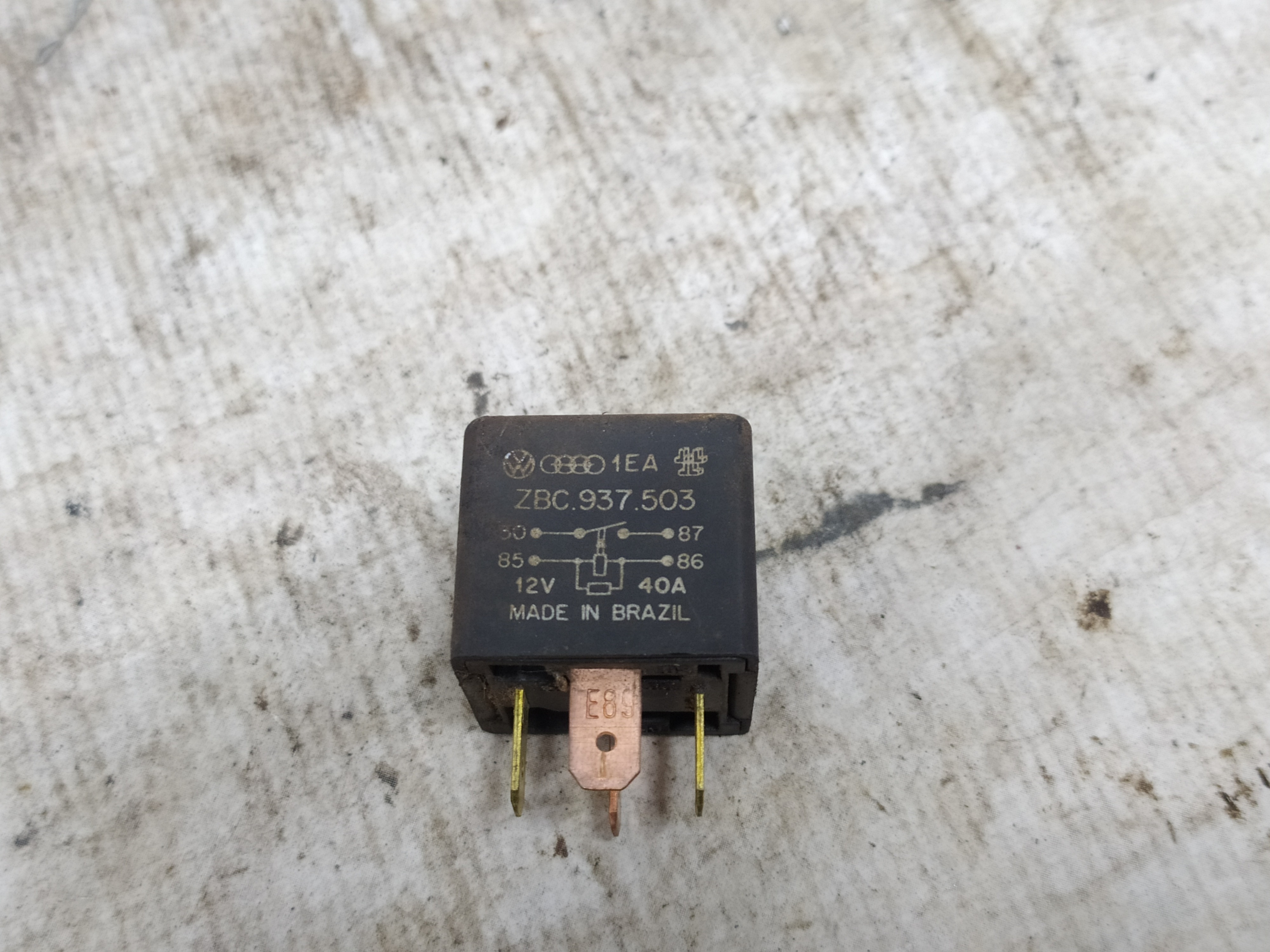 Relé Auxiliar Vidro Eletrico 40A Vw Gol 1988 V68 Balcão