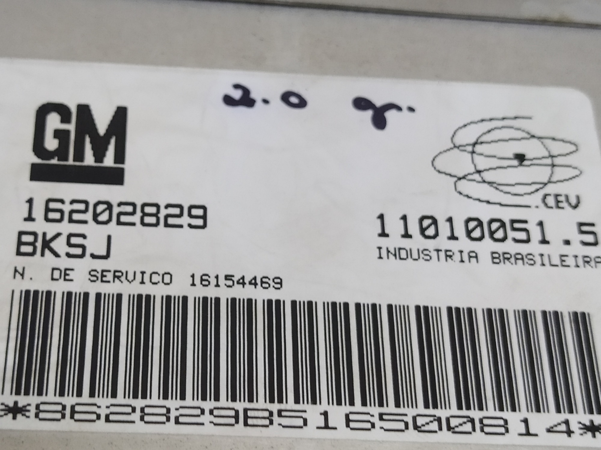 Módulo De Injeção Chevrolet Kadett 2.0 1995 V51 6