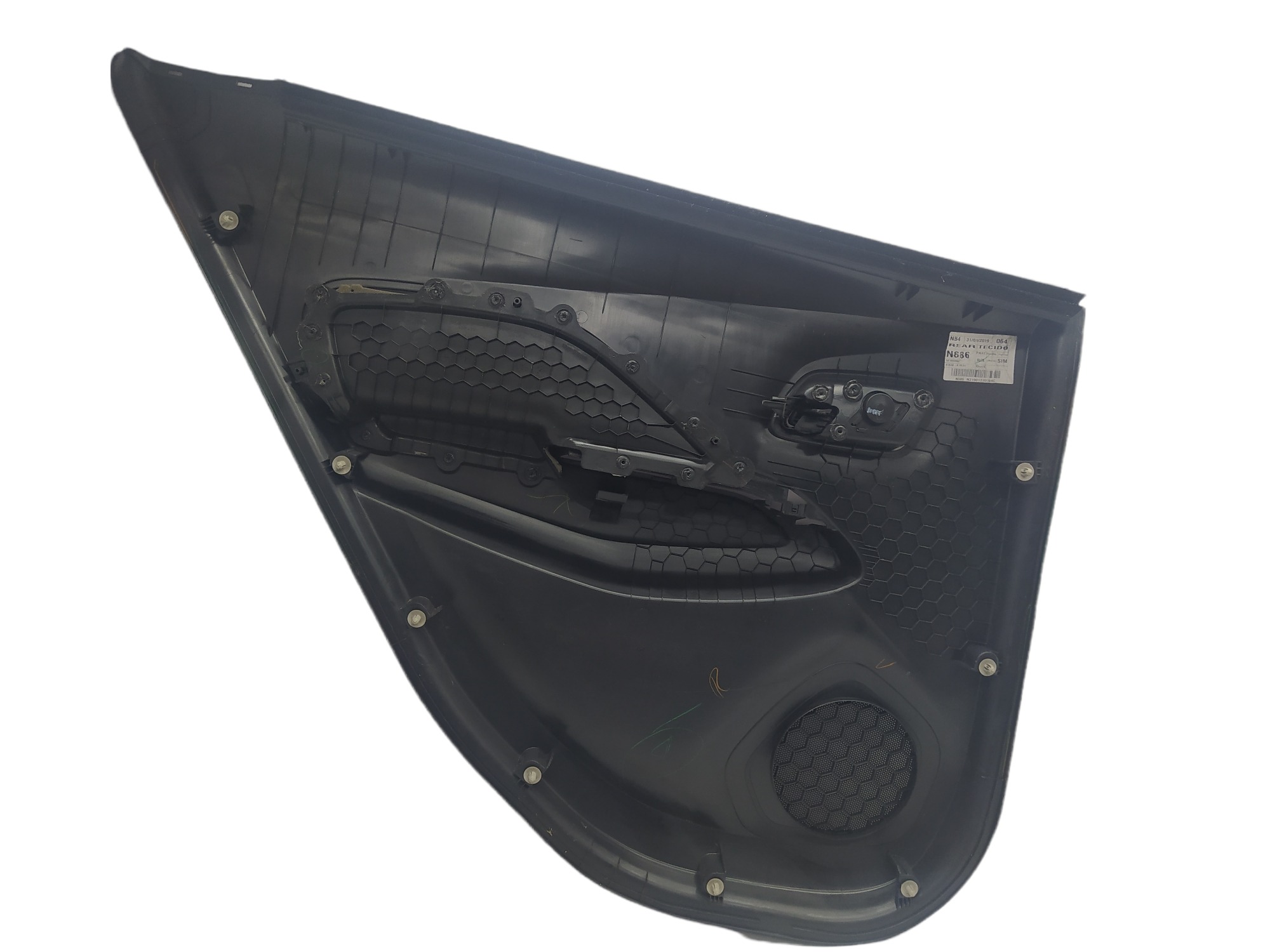 Forro Porta Traseira Direita Chevrolet Cobalt 2018 Preto E Cinza 3
