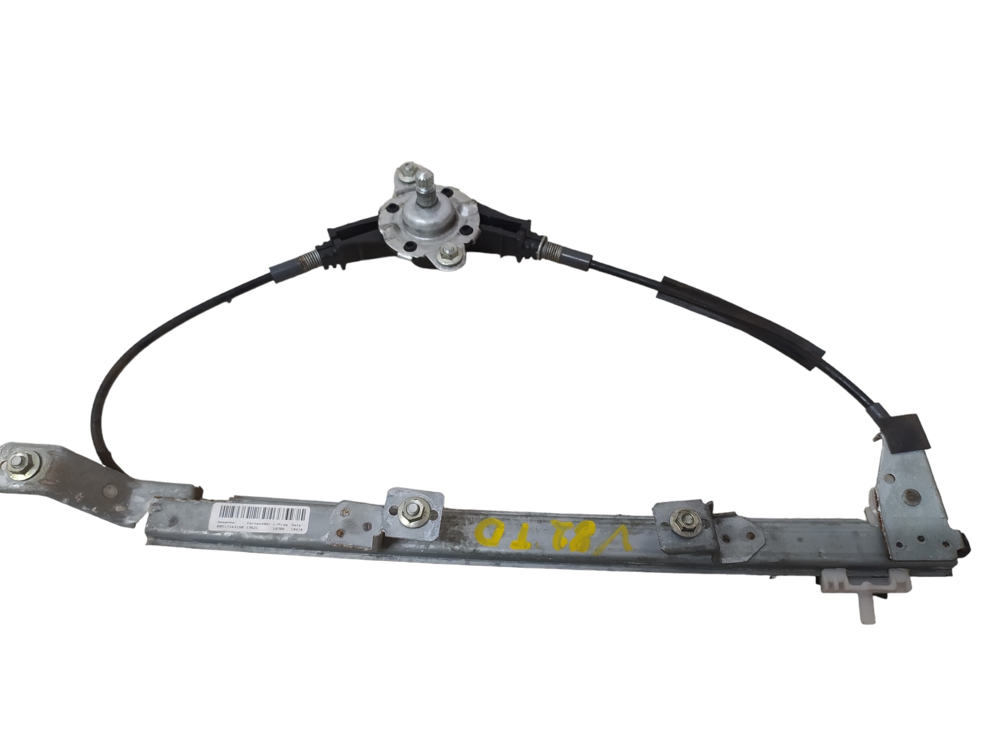 Maquina Vidro Traseira Direita Manual Fiat Palio 2016 V82 avaria fixacao 2