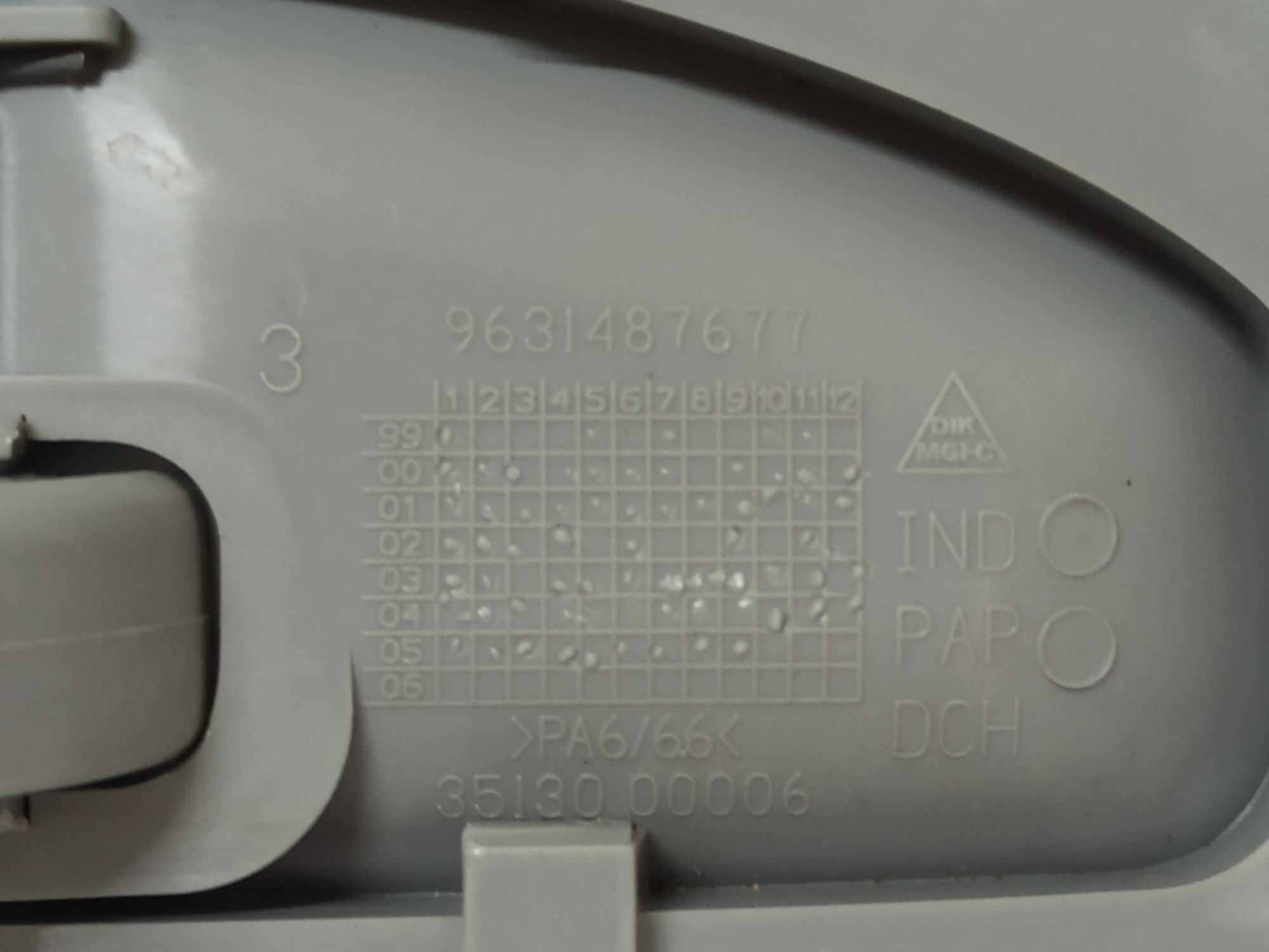 Maçaneta Interna Dianteira Direita Xsara Picasso 2005 V58 Dianteiro 8