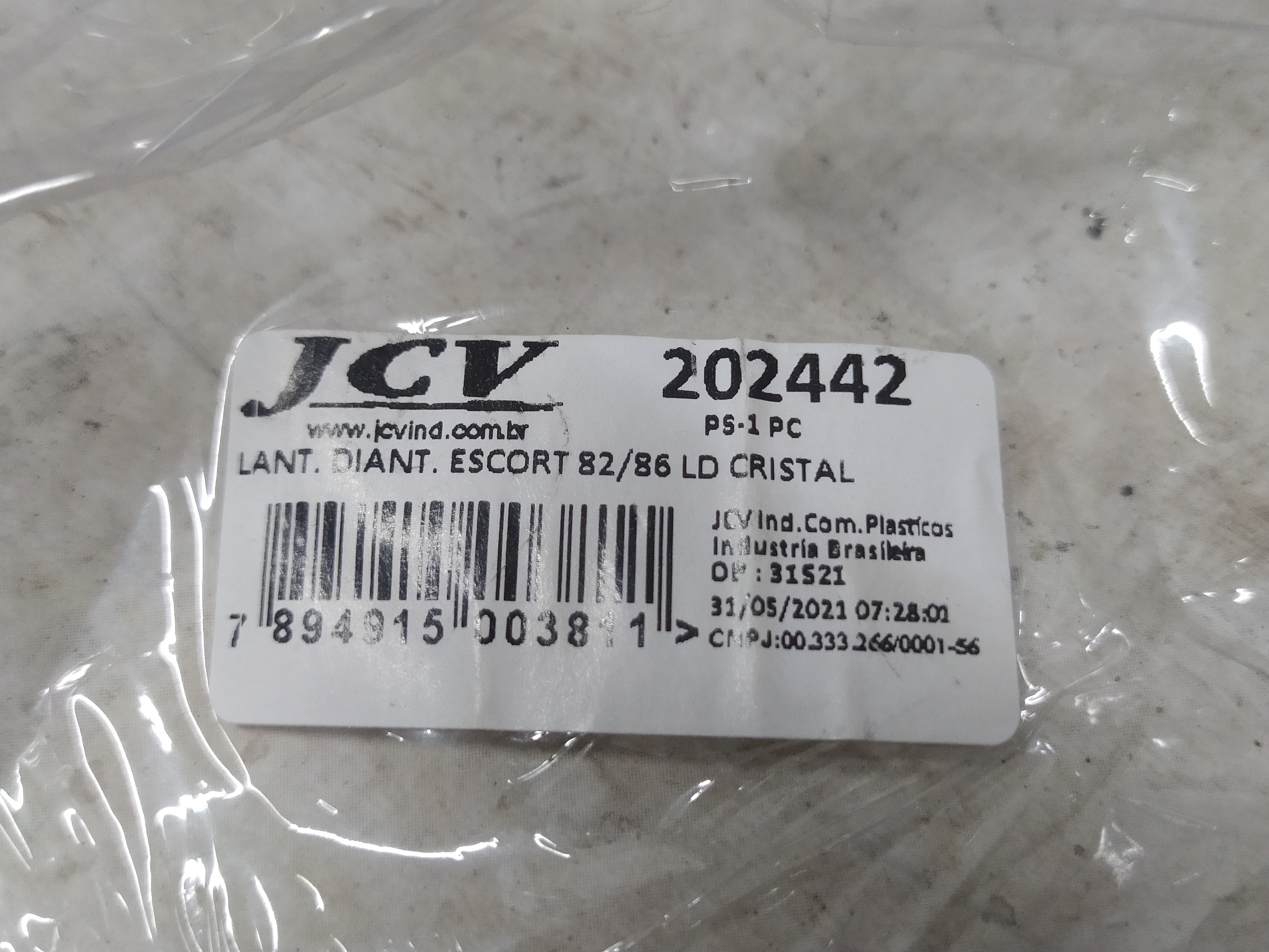 Lanterna Dianteira Direita Ford Escort 1982 A 1986 Balcão 2