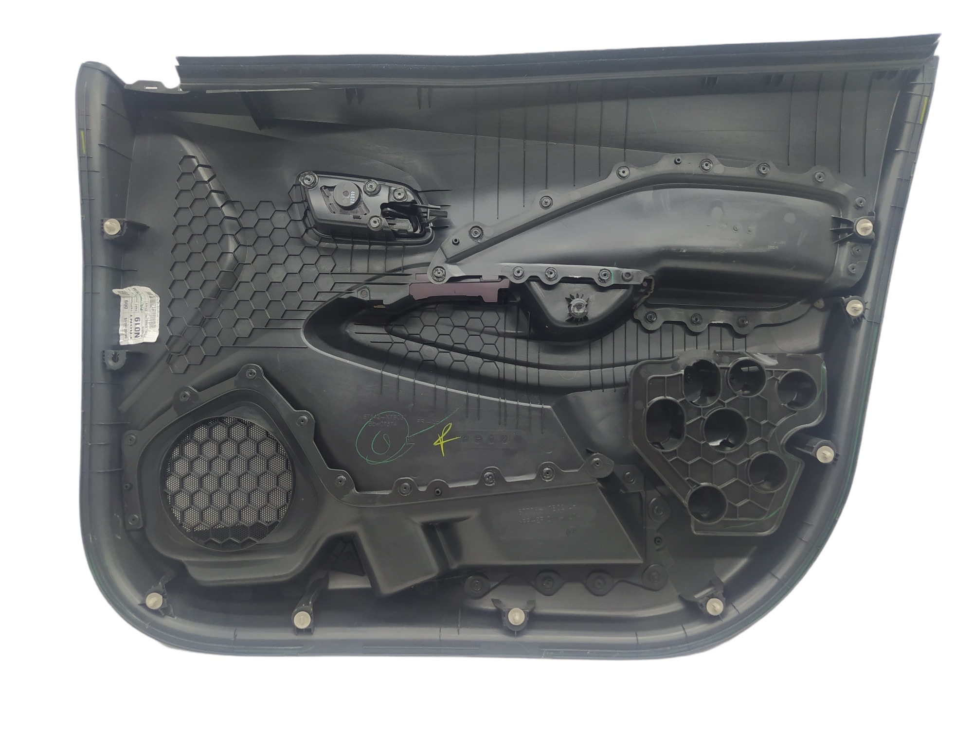 Forro Porta Dianteira Esquerda Chevrolet Cobalt Ltz 2018 Preto C Detalhe Cinza 4