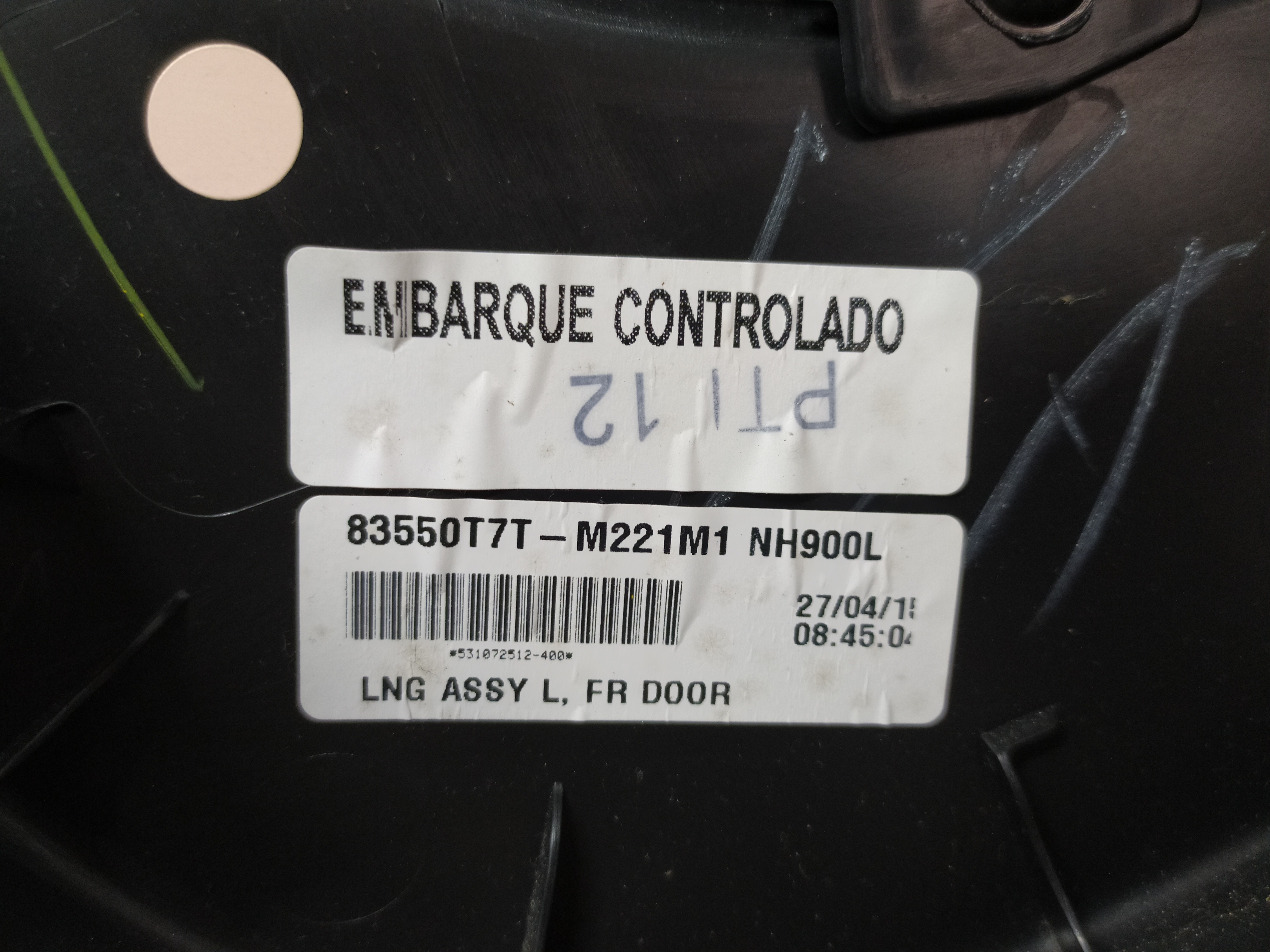 Forro Da Porta Dianteira Esquerda Honda Hr-v 1.8 2016 V76 8