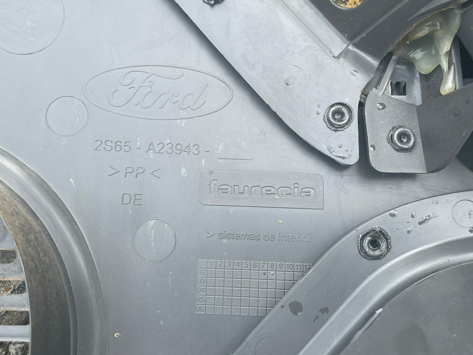 Forro De Porta Dianteiro Esquerdo Ford Fiesta 1.0 2002 V59 Cinza 7