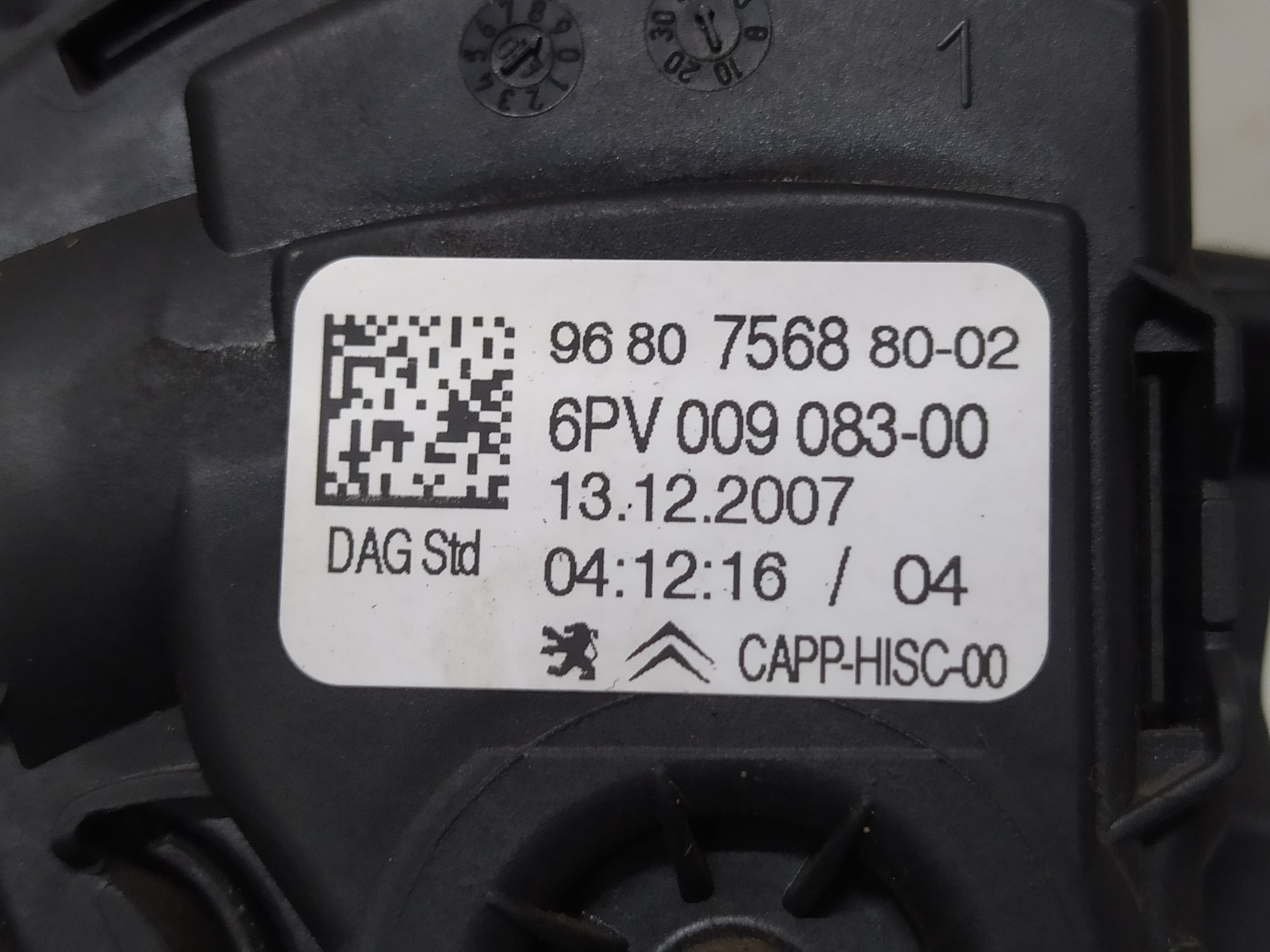 Pedal Do Acelerador Eletrônico Peugeot 307 1.6 2008 V43 8