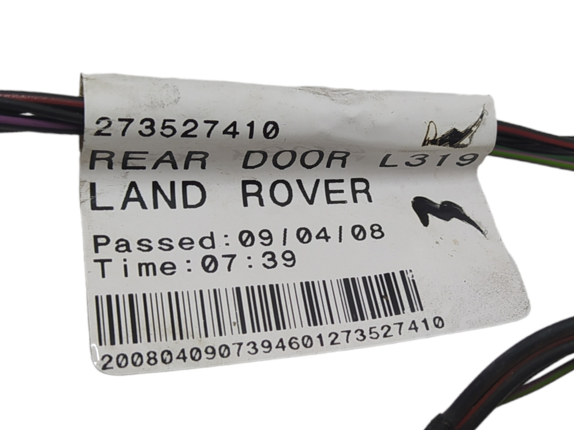 Chicote Porta Traseira Esq Land Rover Discovery 3 2008 V92 9