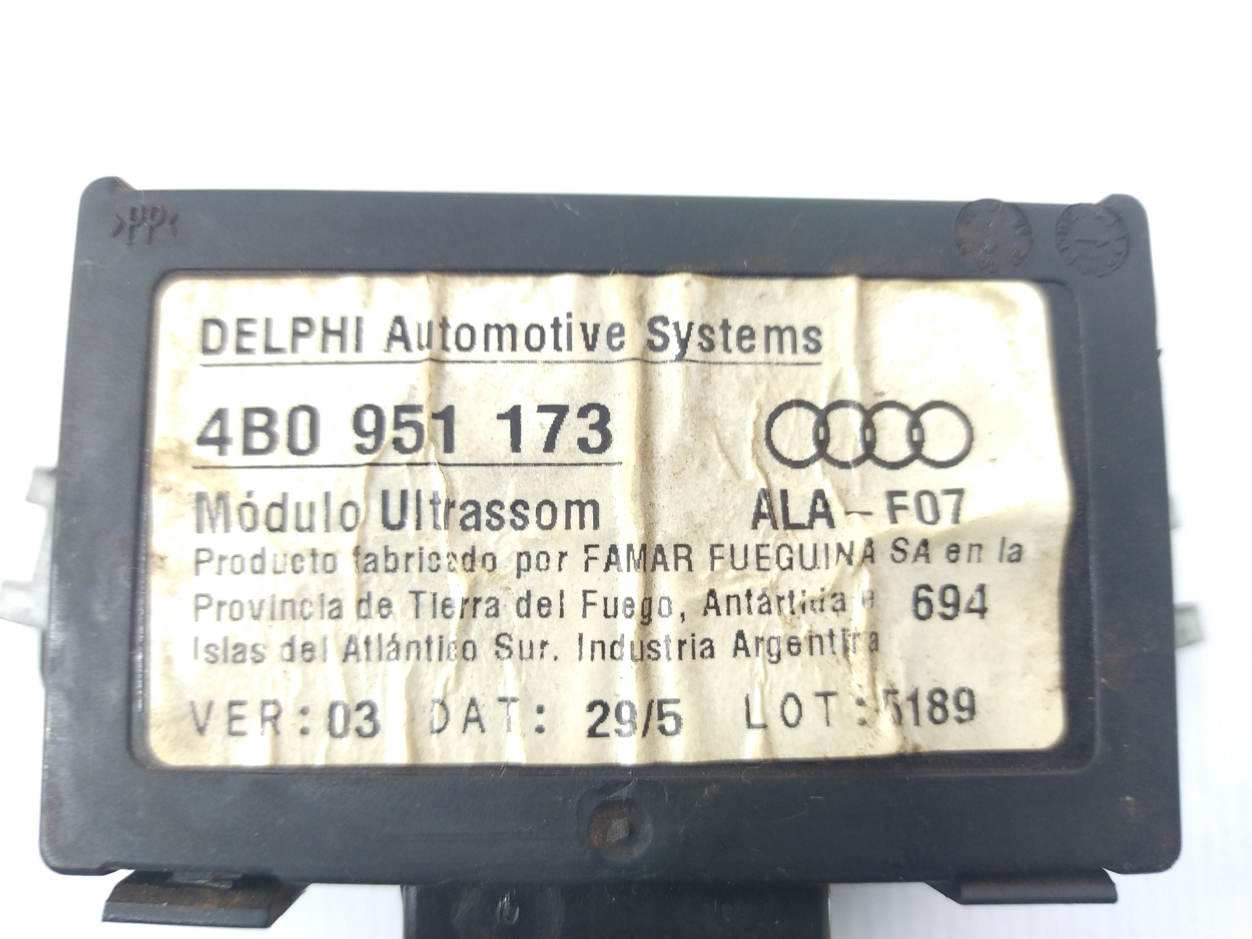 Módulo Central Alarme Audi A3 1.8 2006 4b0951173 Original 5