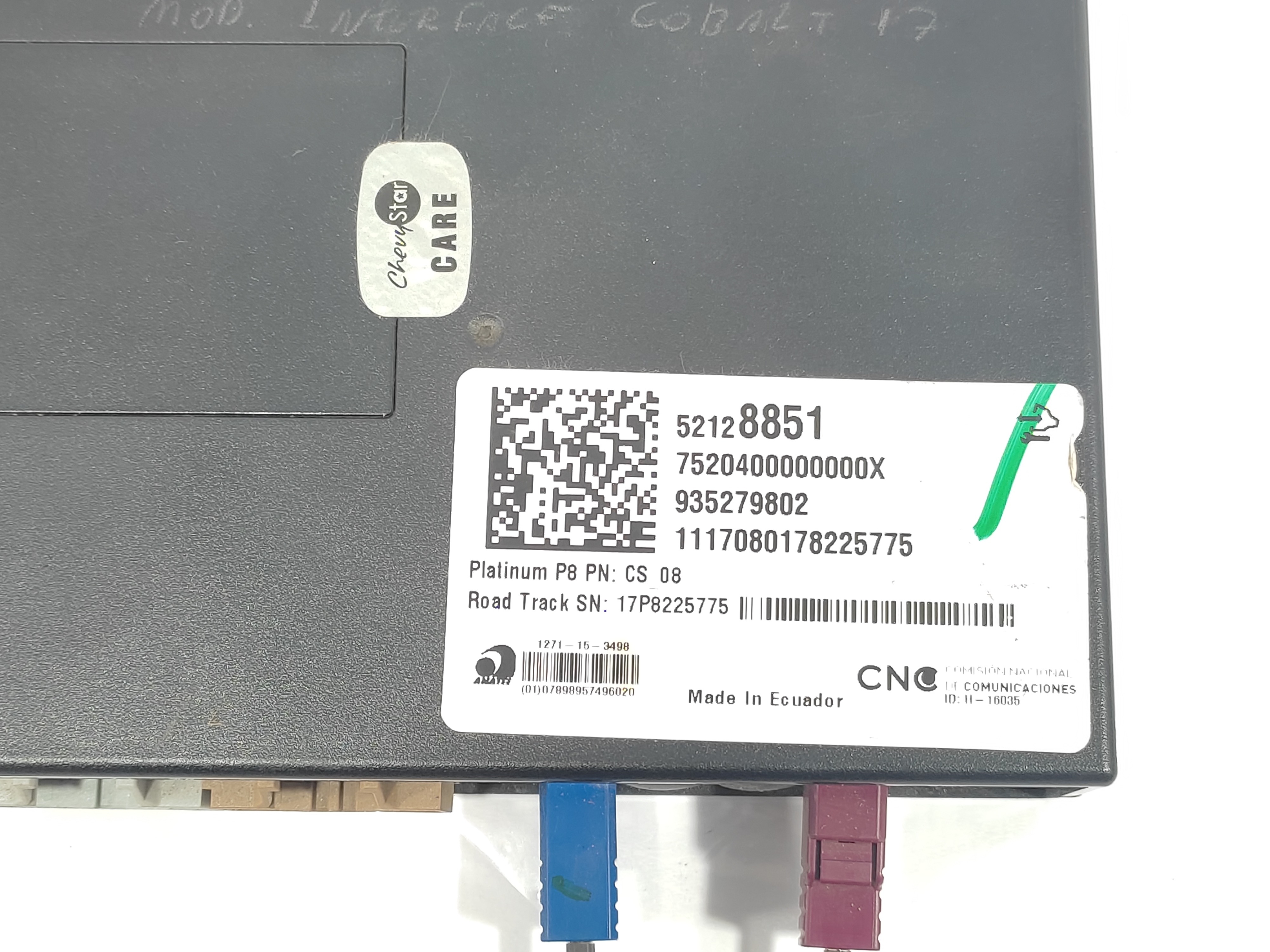 Módulo Interface Chevrolet Cobalt 2017 52128851 5